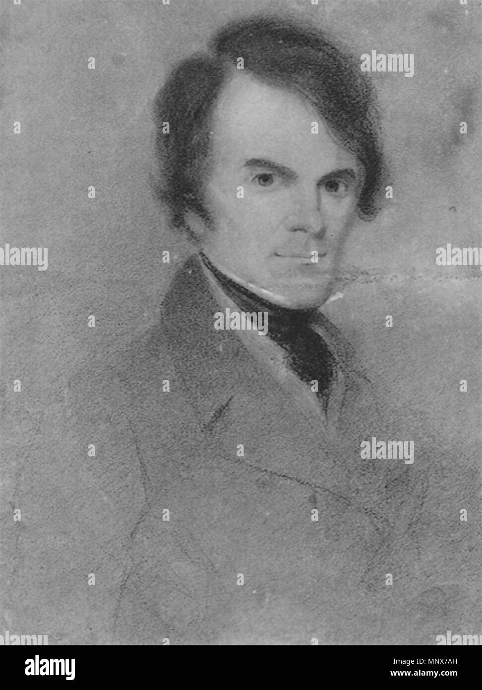 . Self-portrait. Disegno, ca.1830. Da D.C. Johnston. circa 1830. 1110 SelfPortrait ca1830 byDCJohnston MFABoston Foto Stock