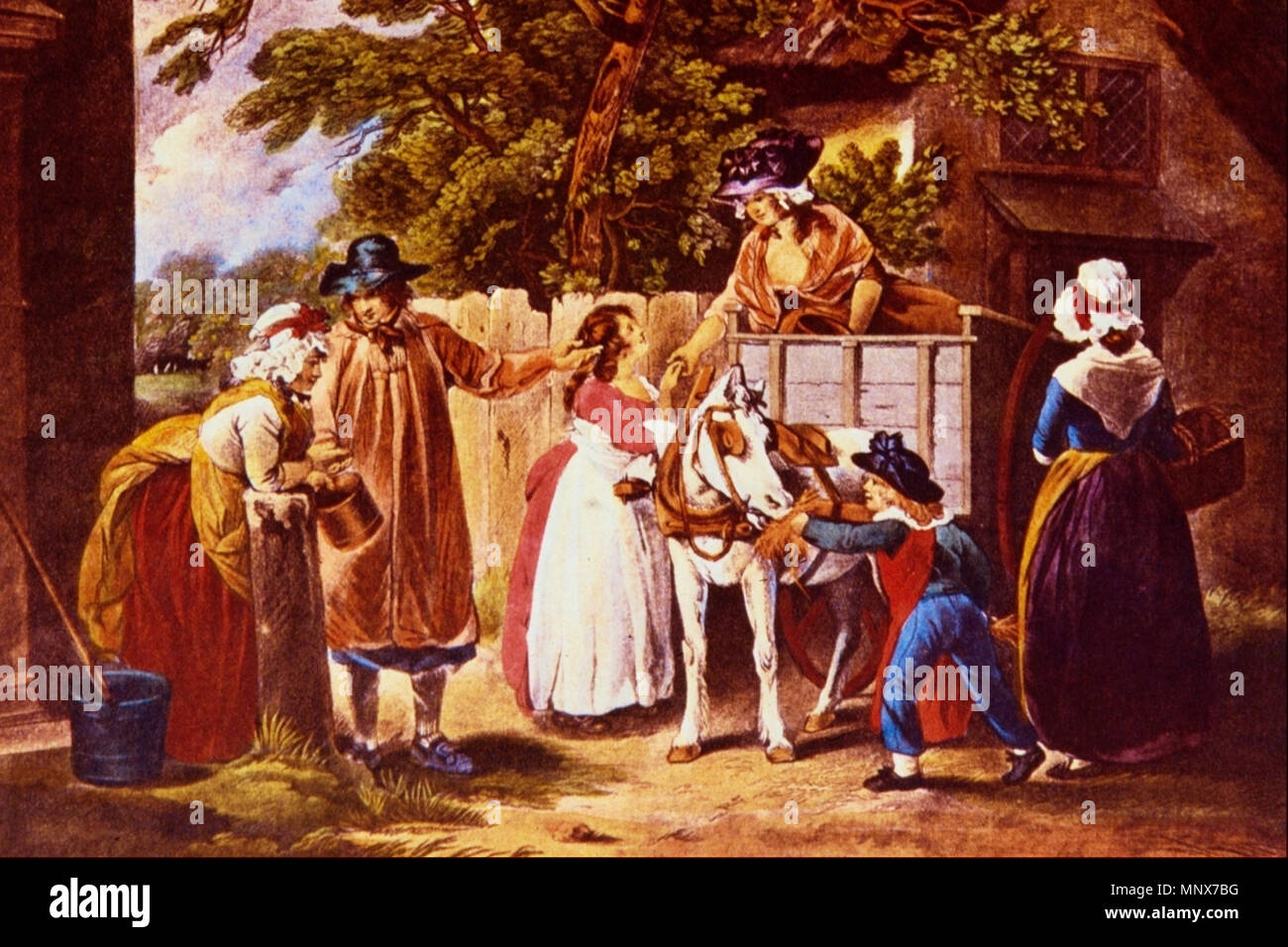 . La vendita di piselli, luglio 1801 . TBD, verrà aggiornato. George Morland (1763-1804) Descrizione pittore inglese Data di nascita e morte 26 Giugno 1763 29 ottobre 1804 Luogo di nascita e morte Londra London sede di lavoro Londra, Margate, St. Omer competente controllo : Q2405427 VIAF: 37185990 ISNI: 0000 0000 6629 7696 ULAN: 500031295 LCCN: N83013597 NLA: 35362849 WorldCat 1110 Vendita di piselli, Luglio 1801 - George Morland Foto Stock