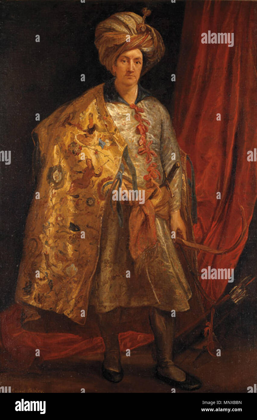 . Inglese: Sir Robert Shirley da Anthony Van Dyck 1622 Roma . 1622. Anthony van Dyck (1599-1641) nomi alternativi Anthony van Dyck, Anthonie van Dyck, Anton van Dijck, Antonis van Deik, Antoon Van Dijk, Anthonis van Dyck, Antoine van Dyck Descrizione pittore fiammingo, disegnatore e incisore Data di nascita e morte 22 marzo 1599 9 dicembre 1641 Luogo di nascita e morte Anversa Blackfriars, Londra sede di lavoro Anversa (1609-1610, 1615-1620), Londra (1620-marzo 1621), Zaventem (1621), Genova (ottobre 1621-febbraio 1622), Roma (febbraio 1622-luglio 1622), Firenze (1622), Bologna (1622) Foto Stock