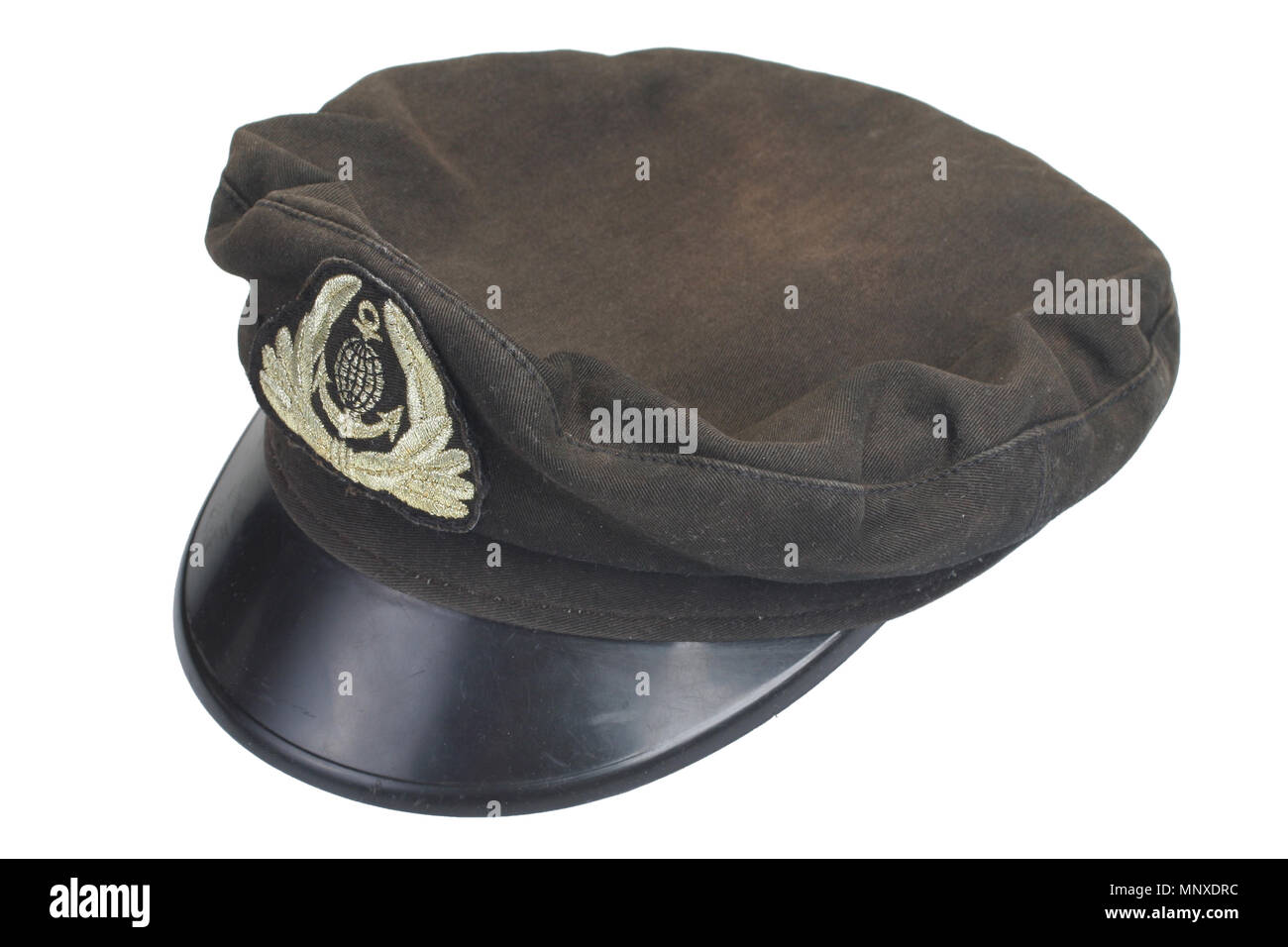 KIEV, UCRAINA - apr. 26, 2015. Old Navy cappuccio nero con un emblema Foto Stock