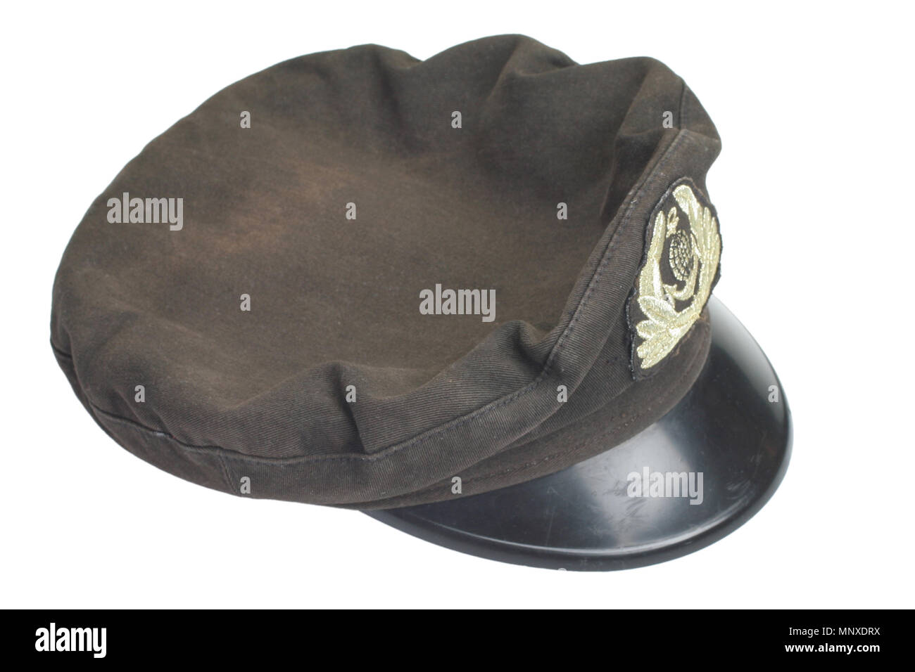 KIEV, UCRAINA - apr. 26, 2015. Old Navy cappuccio nero con un emblema Foto Stock