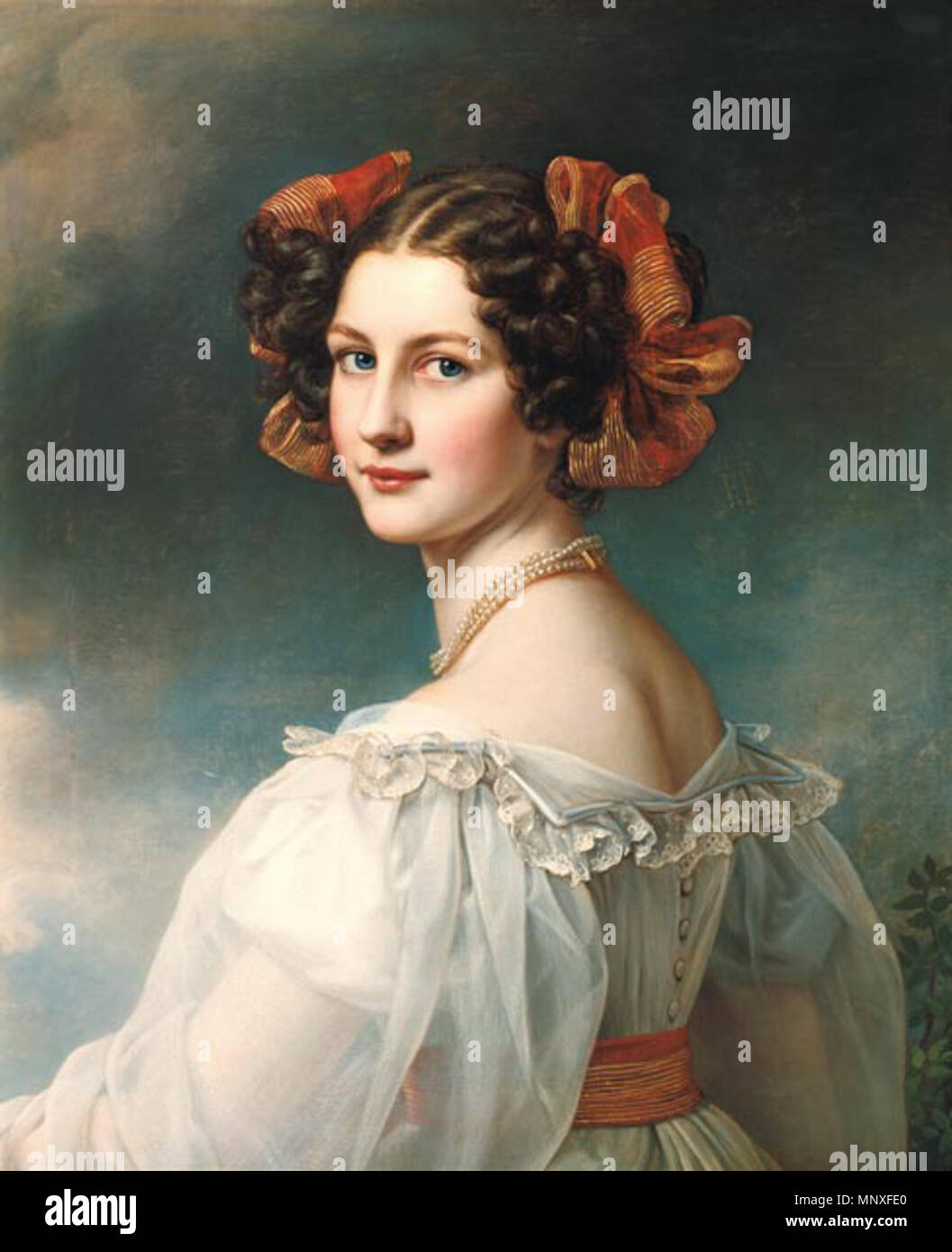 . Auguste Strobl (später Hilber) aus der Schönheitengalerie . 1827. Joseph Karl Stieler (1781-1858) nomi alternativi Karl Joseph Stieler Descrizione pittore tedesco Data di nascita e morte 1 Novembre 1781 9 aprile 1858 Luogo di nascita e morte di Magonza Monaco di Baviera sede di lavoro Italien, Autorità di Monaco di Baviera : controllo Q467658 VIAF: 22405115 ISNI: 0000 0001 0653 3690 ULAN: 500007725 LCCN: N84169565 WGA: STIELER, Karl Joseph WorldCat 1144 Stieler- Auguste Hilber - Versione Zweite Foto Stock