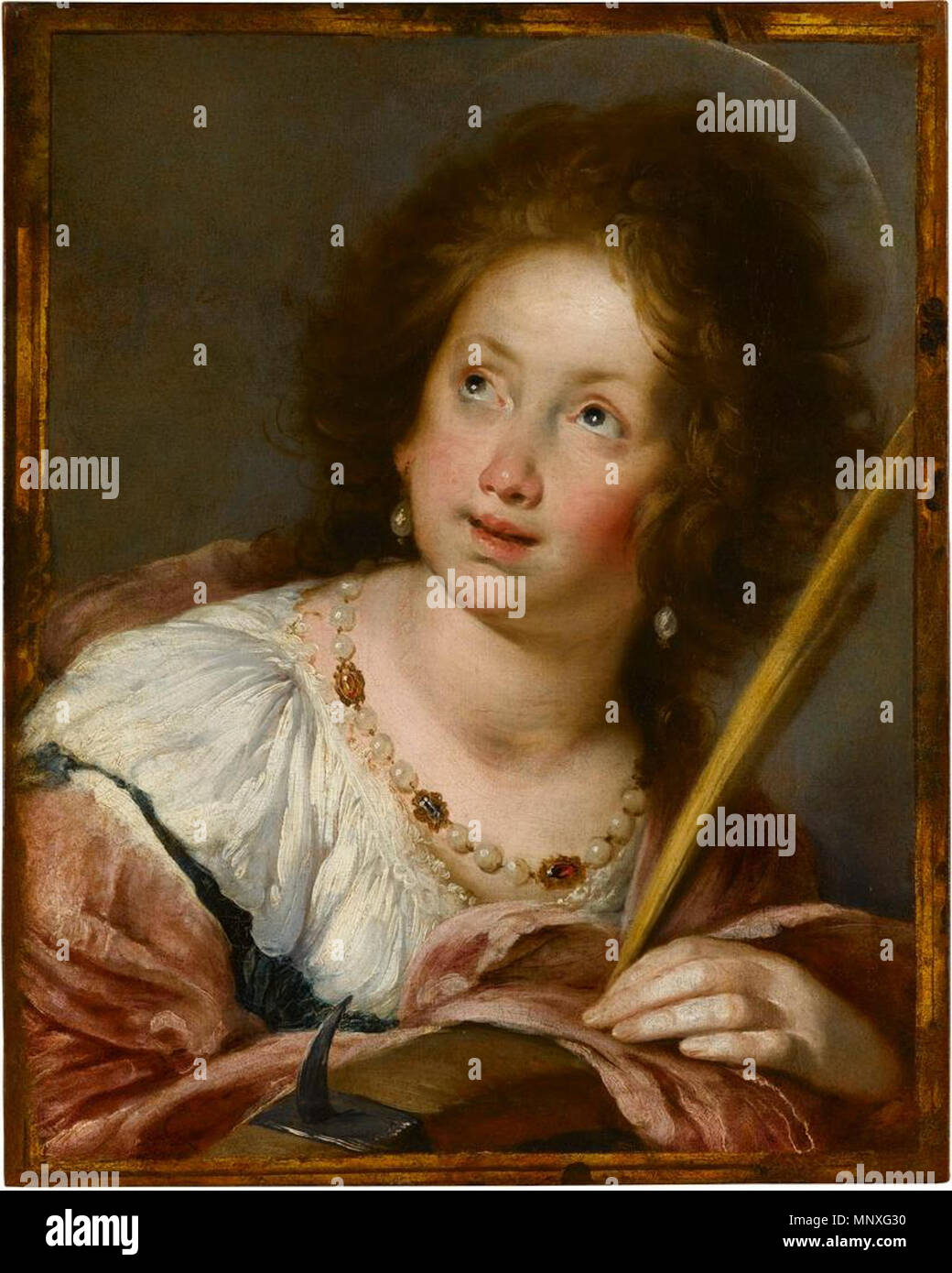 Santa Caterina di Alessandria 1605-1630. 1147 Bernardo Strozzi - Santa Caterina di Alessandria Foto Stock