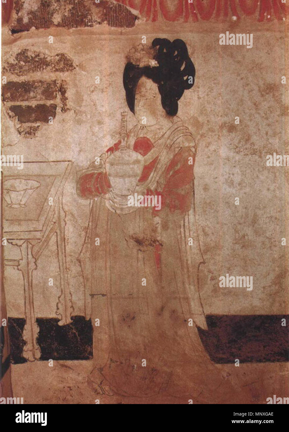 1490 王處直墓壁畫6 Foto Stock