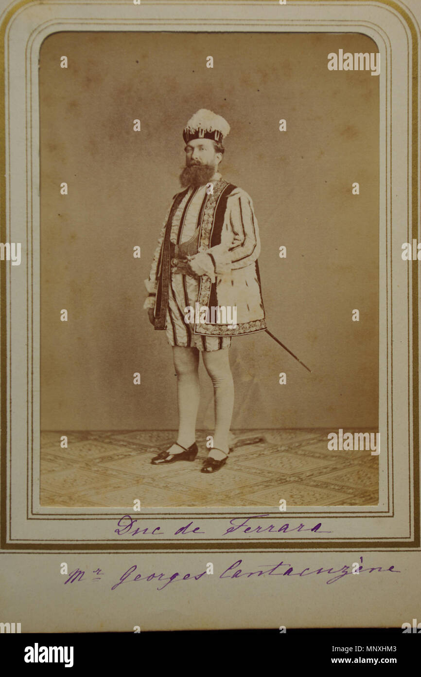 1155 Szathmári Romanian membri della Corte in costume storico 08 Foto Stock