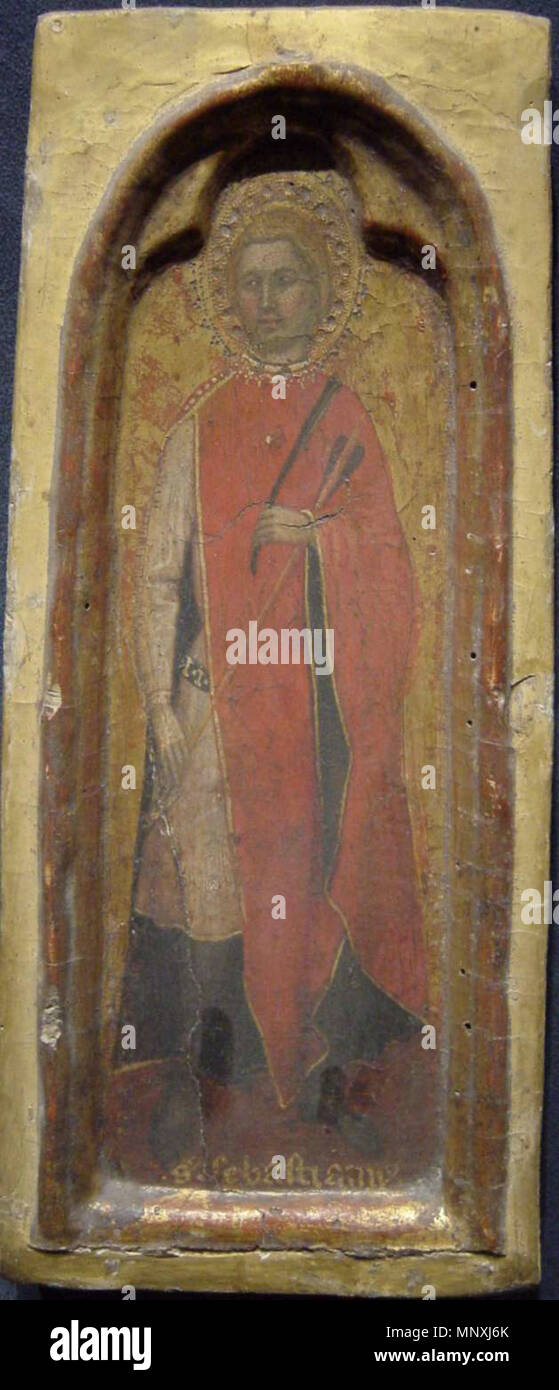 San Sebastian tra 1400 e 1410. 1157 Taddeo di Bartolo - San Sebastian Foto Stock