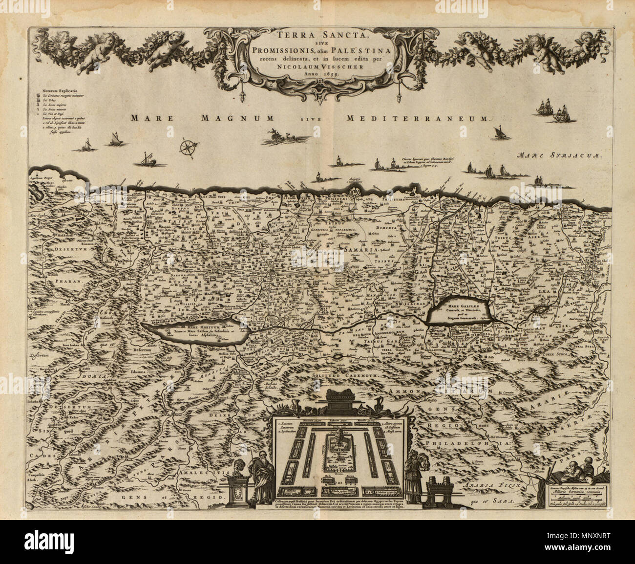 Русский: Святая земля, или Земля Обетованная (в прошлом Палестина), недавнее изображение и публикация Français : Le Terre Sainte ou Terre Promise (anciennement la Palestina), récemment représenté et publié inglese: la Terra Santa o terra promessa (precedentemente la Palestina), recentemente rappresentato e pubblicato: 中文（圣地或乐土 原巴勒斯坦） ，最近描绘与出版 Português: Una Terra Santa ou Terra Prometida (antiga Palestina), descrita e publicada recentemente العربية: ال أرض المقدسة أو أرض الميعاد (فلسطين سابقا)، مصورة ومنشورة في الآونة الأخيرة Español: La Tierra Santa o la Tierra Prometida (ex Palestina), recientemente descrita y p Foto Stock