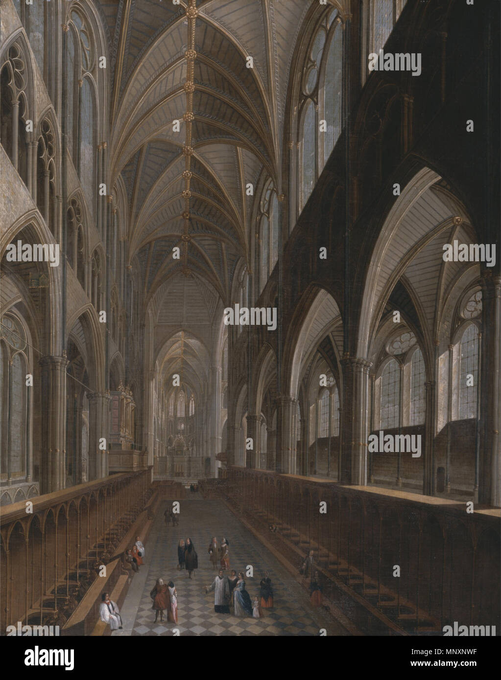 L'interno dell'Abbazia di Westminster circa 1714. 1176 l'interno dell'Abbazia di Westminster - Google Art Project Foto Stock