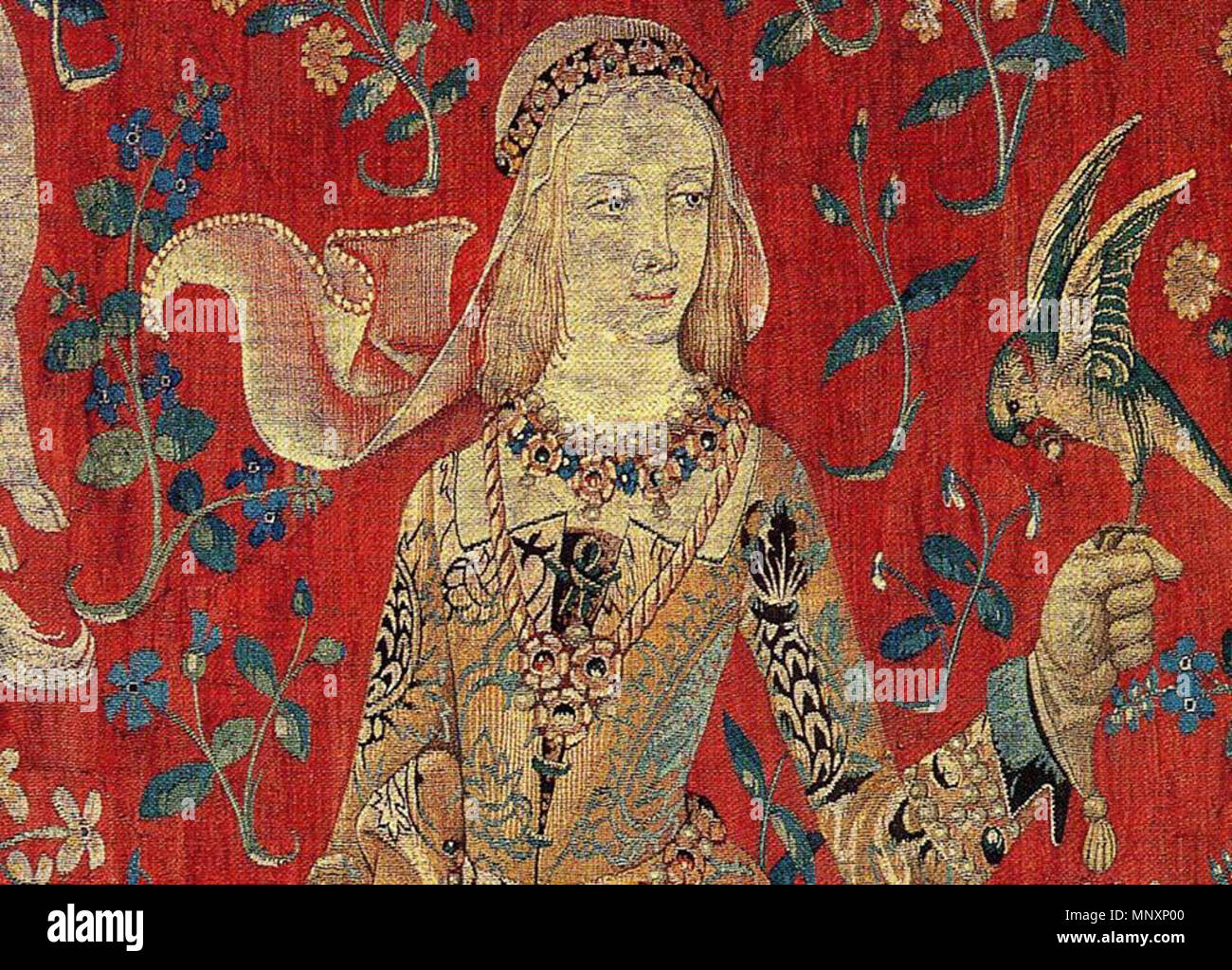 . Gusto (dettaglio) . Il XVI secolo. Unknown 1176 La signora e il gusto di unicorn dettaglio 3 Foto Stock