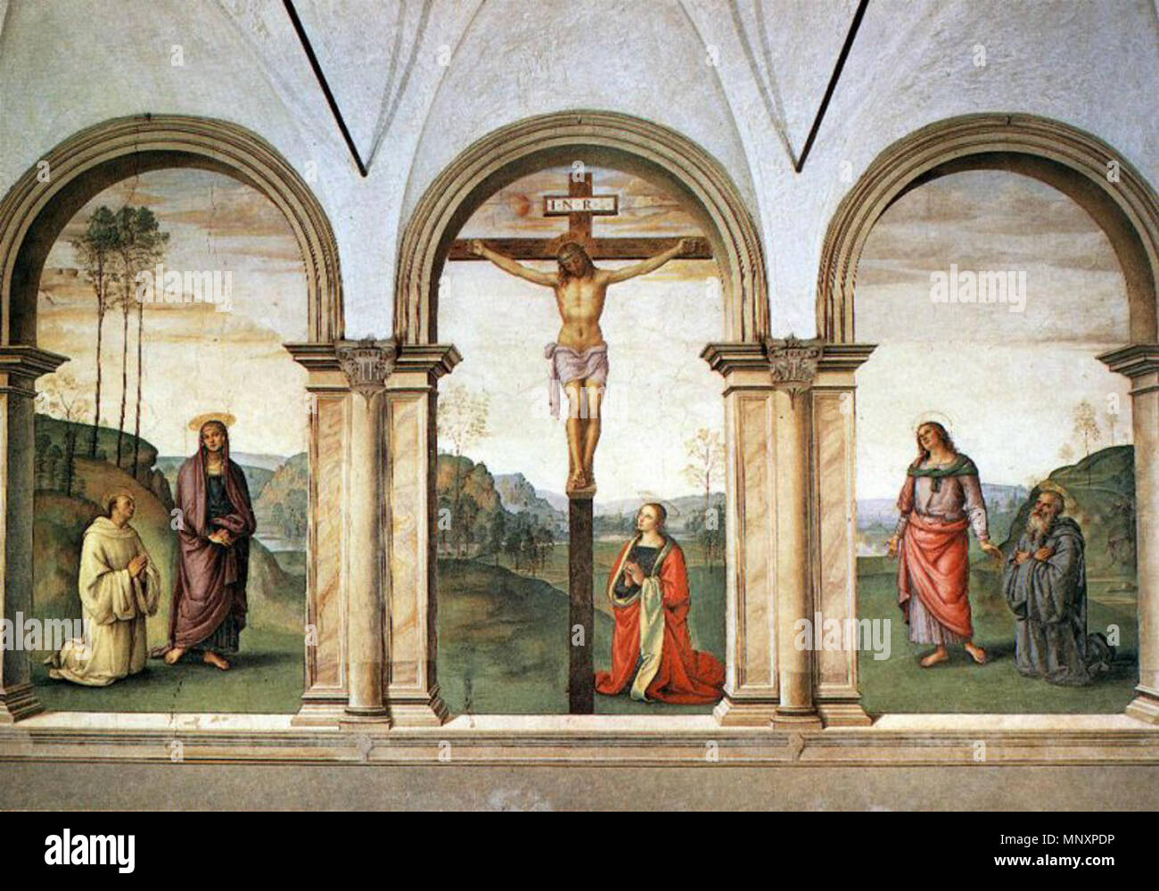 I pazzi Crocifissione tra 1494 e 1496. 1179 La Crocifissione Pazzi Foto Stock