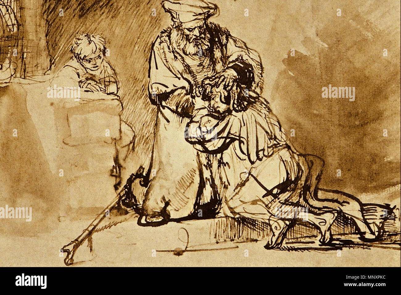 . Il ritorno del ... TBD, verrà aggiornato. 1180 Il Ritorno del... - Harmenszoon Rembrandt van Rijn Foto Stock