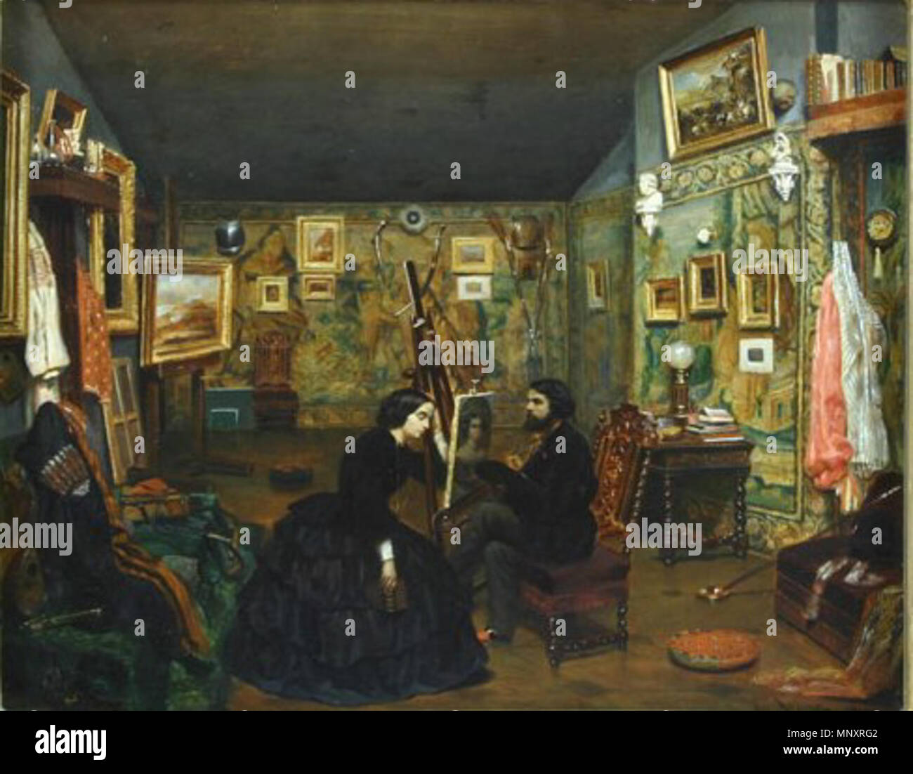 . In Studio dell'artista Theodor Aman (1831-1891) nomi alternativi Теодор Аман; Théodor Аман; Дмитрий Михаль Димо; Teodor Aman; Théodor Aman; Dimitrie Mihali Dimo Descrizione pittore rumeno Data di nascita e morte 20 Marzo 1831 19 agosto 1891 Luogo di nascita e morte Câmpulung Bucureşti autorità controllo : Q716808 VIAF: 22412682 ISNI: 0000 0000 8101 6549 ULAN: 500032448 LCCN: N83237389 NLA: 35878987 WorldCat 1184 Theodor Aman - In atelierul artistului Foto Stock