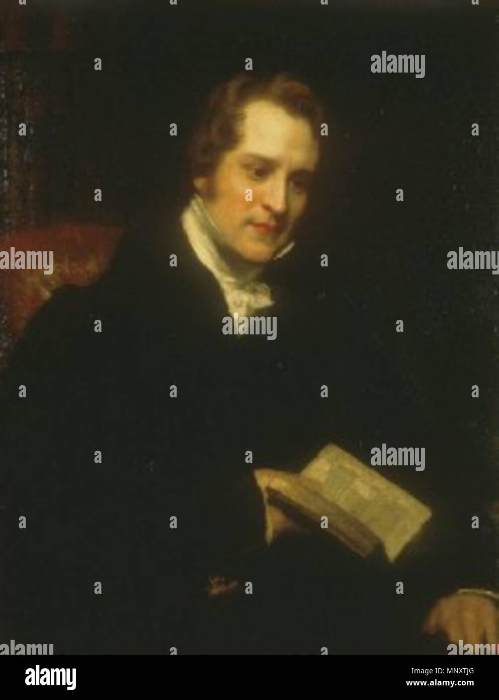 Inglese: Joseph Henry verde . Inglese: Joseph Henry Green, da Thomas Phillips RA (1770-1845). Professore di pittura presso la Reale Accademia (1825-32). Olio su tela; non firmato e non datato . Data sconosciuta. 1189 Thomas Phillips ritratto di Joseph Henry Green Foto Stock