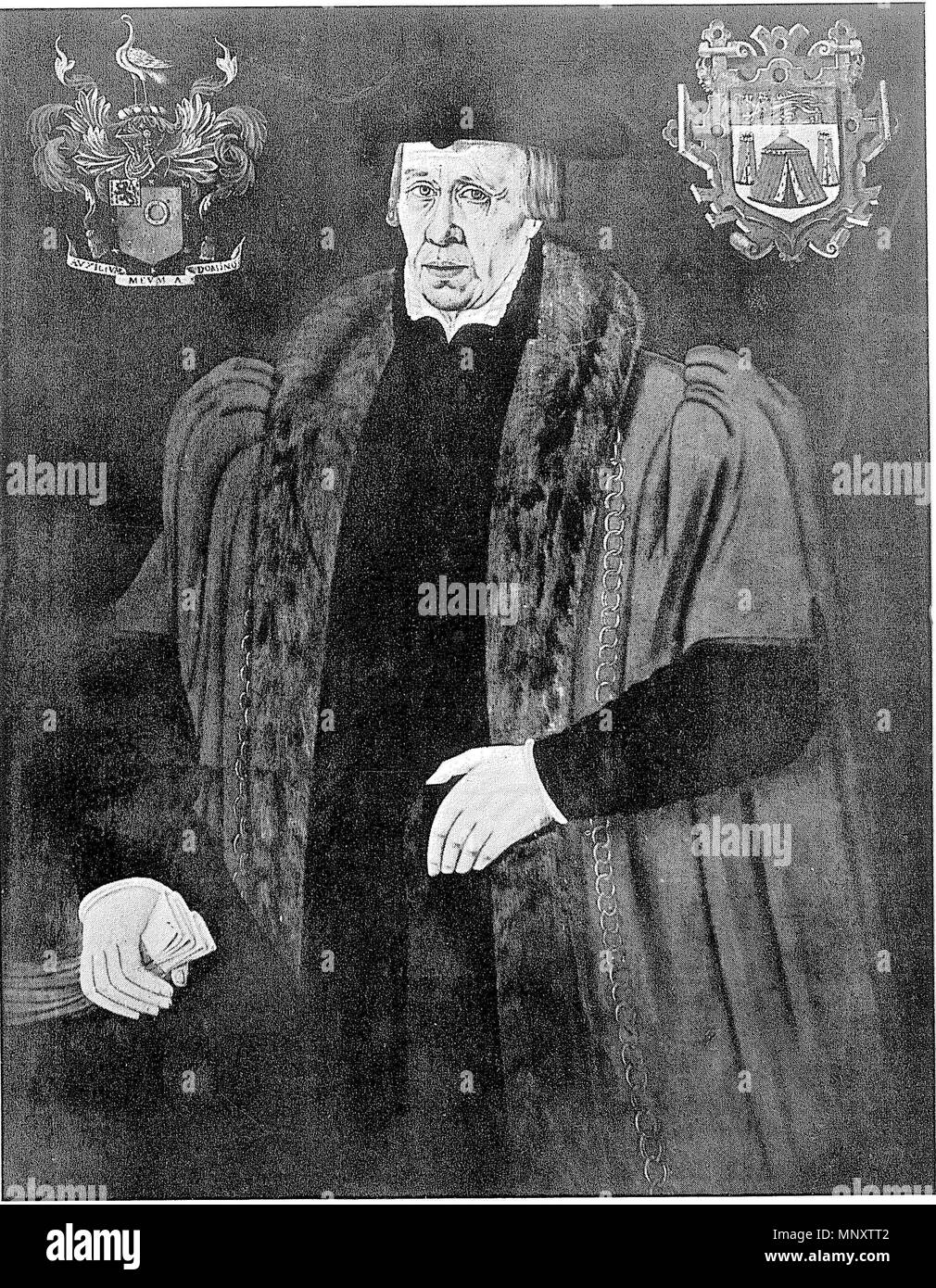 . Inglese: Ritratto di Sir Thomas White, fondatore di St John's College, Oxford, da Sampson forte . 1597. 1190 Thomas White da Sampson Foto Stock