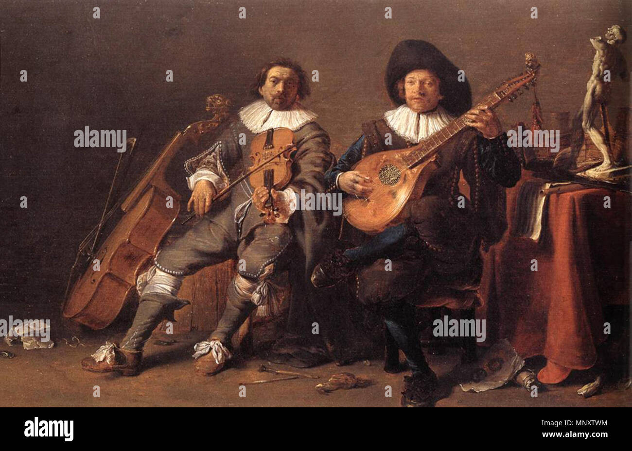 Inglese: il duetto c. 1635. 1172 Il Duetto c1635 da Saftleven Foto Stock