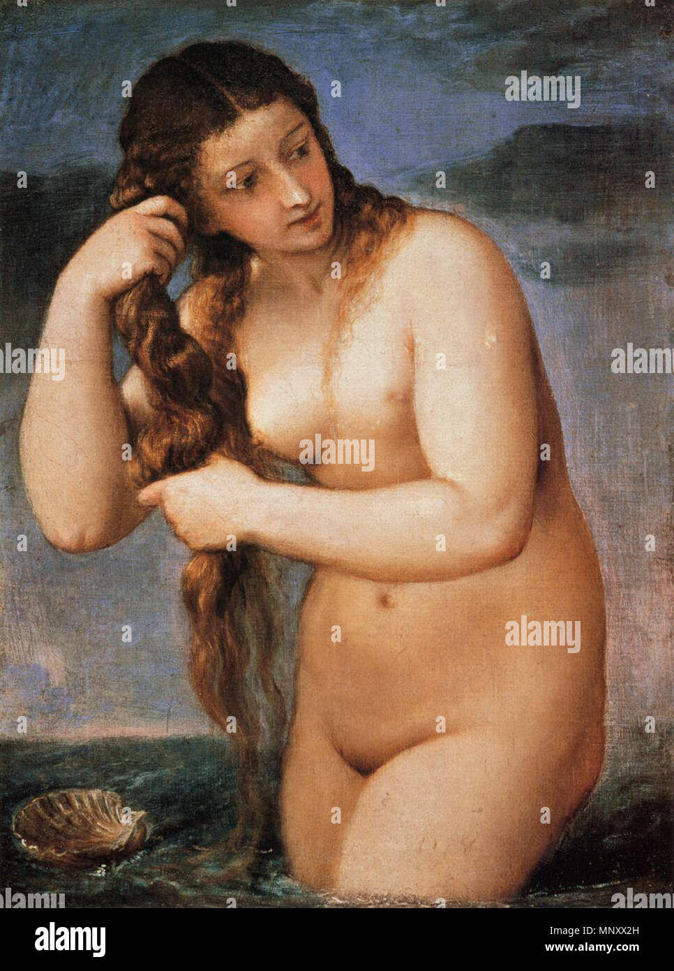 . 1196 Tiziano - Venere Anadyomene - WGA22866 Foto Stock