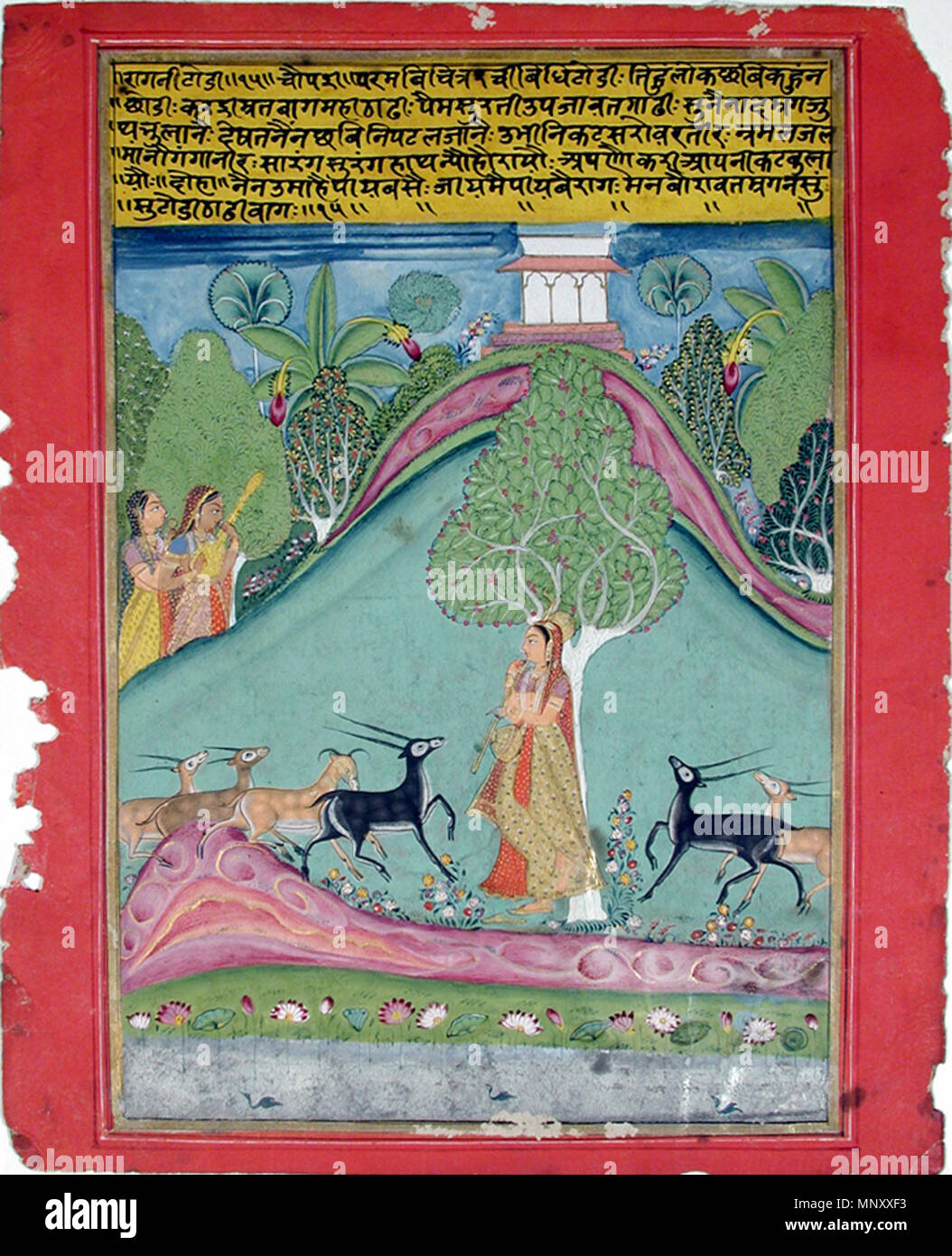 . Inglese: Titolo serie: Ragamala Suite Nome: Ragamala Data di creazione: ca. Display 1700 Dimensioni: 10 1/32 in. x 8 1/32 in. (25,5 cm x 20,4 cm) Linea di credito: Edwin Binney terza raccolta numero di adesione: 1990.850 Collezione: <a href='http://www.sdmart.org/art/our-collection/asian-art' rel="nofollow">Il San Diego Museum of Art</a> . Il 6 settembre 2011, 14:28:45. Inglese: thesandiegomuseumofartcollection 1198 Todi Ragini (6124567947) Foto Stock