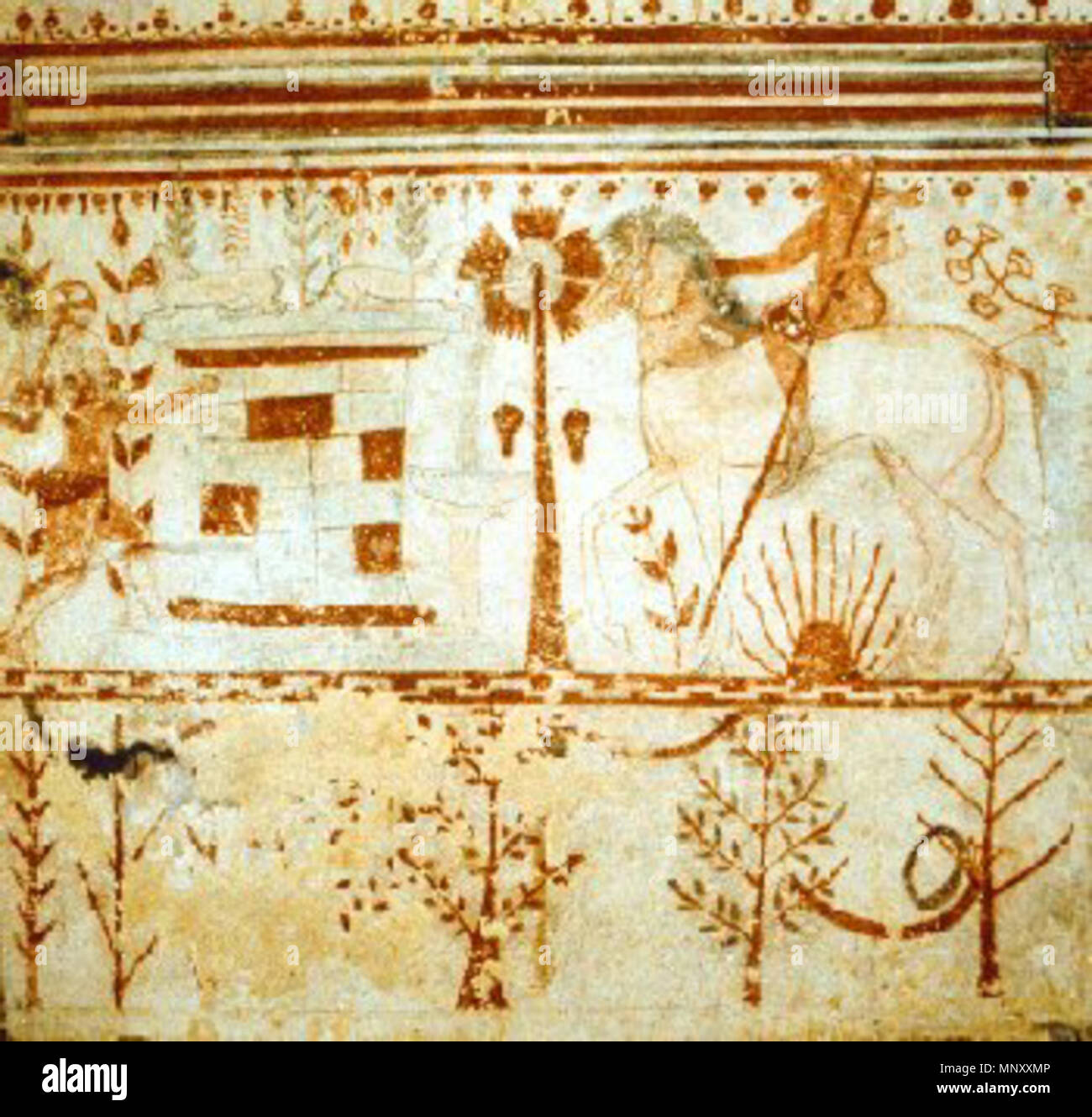 . L agguato di Troiolo (Tomba dei tori, Tarquinia) . 540-530BC. Antica sconosciuto artista etrusco 1199 Tomba dei tori agguato di Troiolo Foto Stock