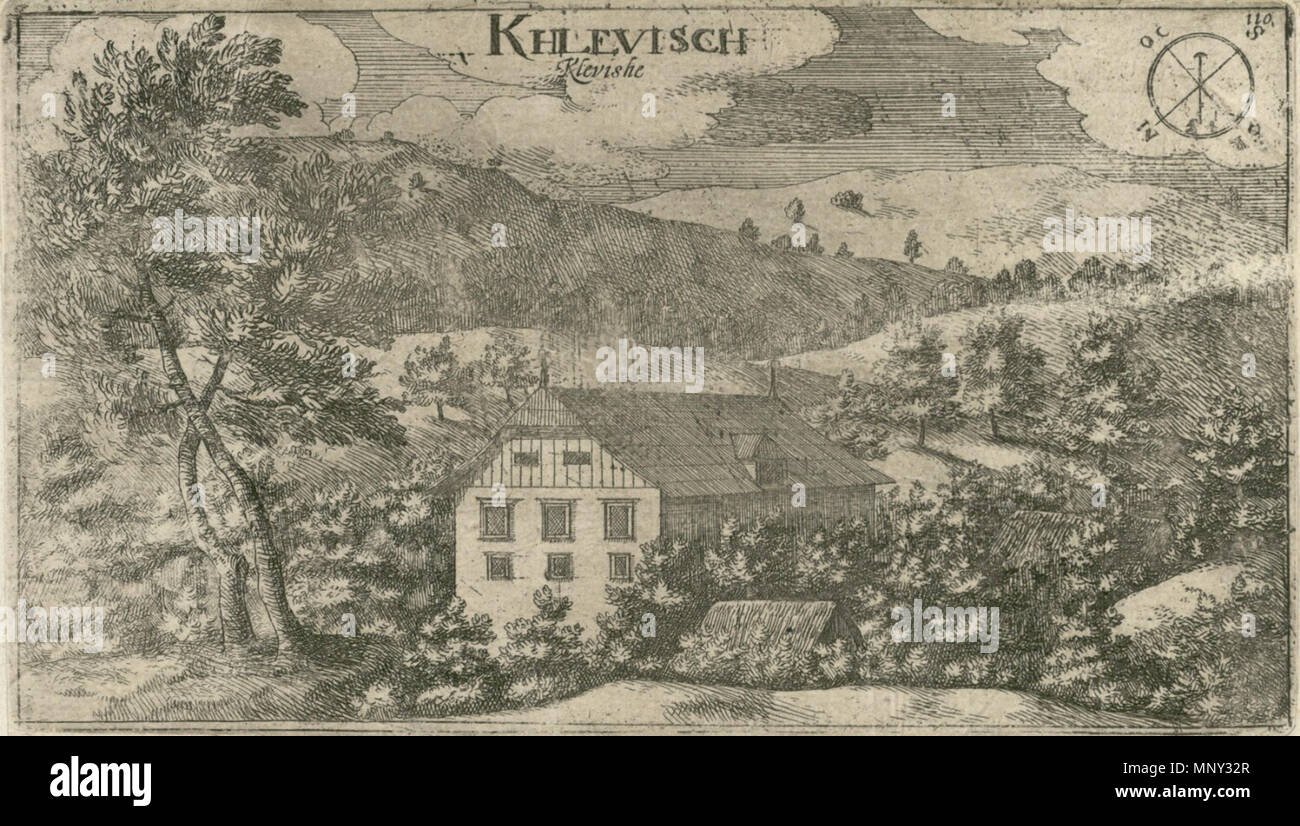 1220 Valvasor - Dvorec Klevišče Foto Stock