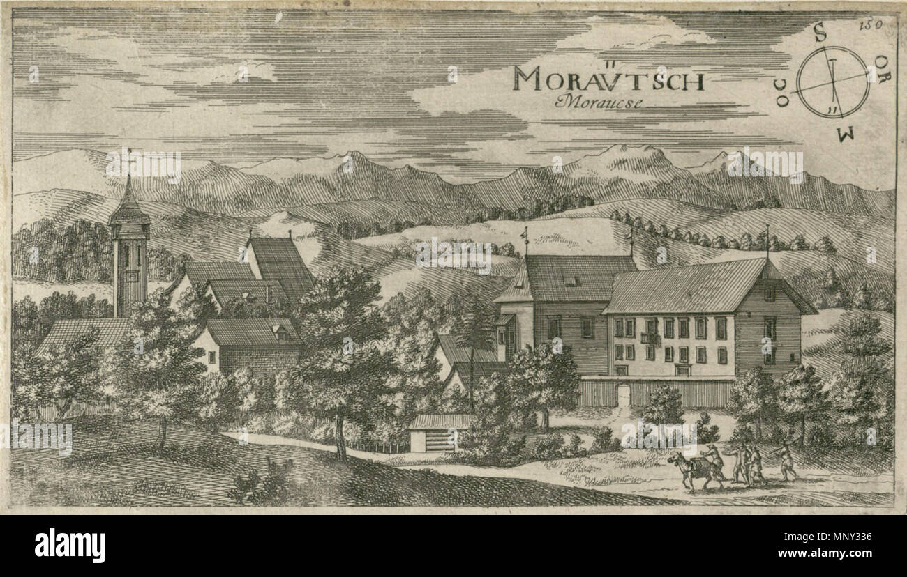 1220 Valvasor - Dvorec Moravče Foto Stock