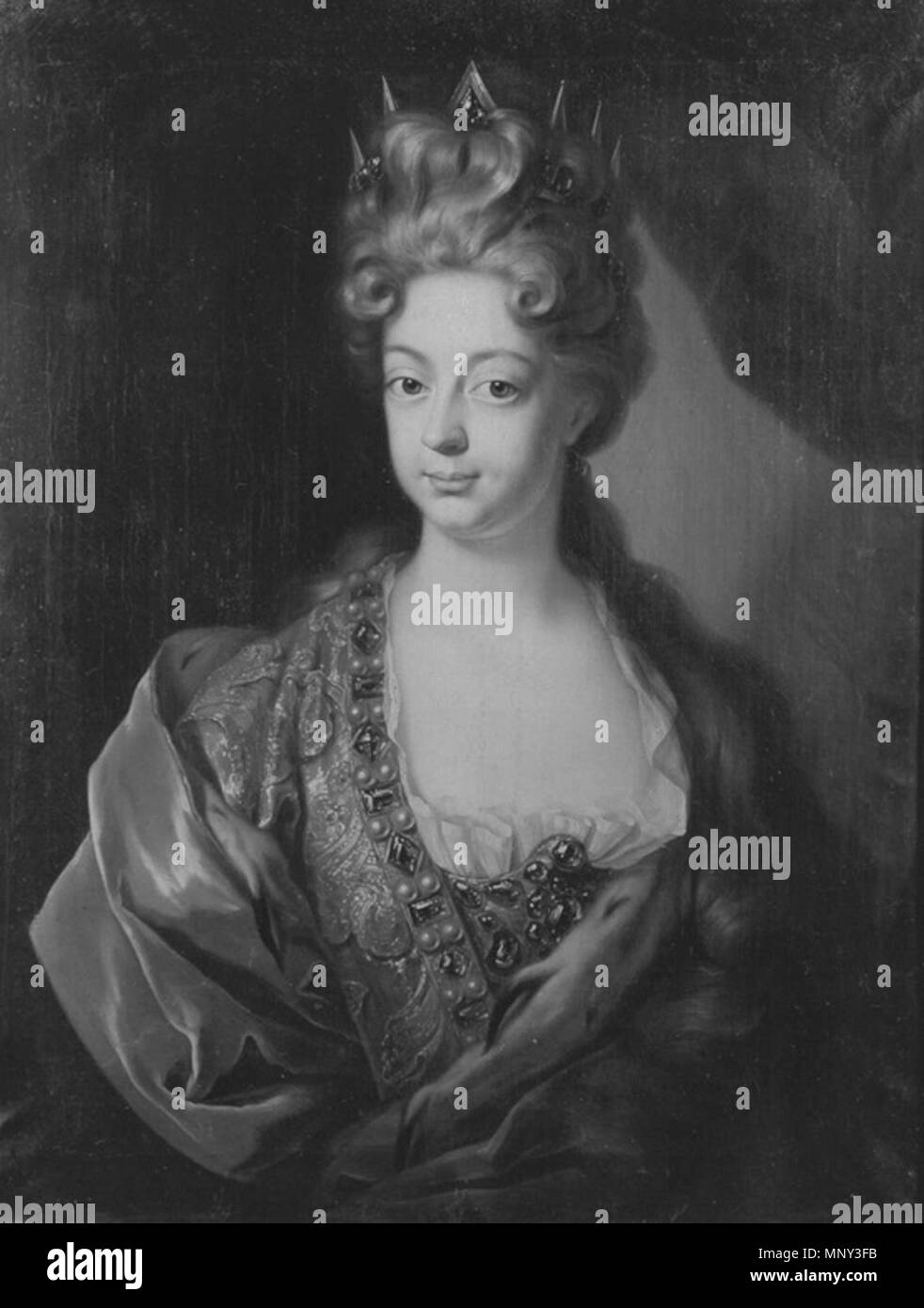 Q29914603 . Inglese: Ritratto di Wilhelmine Amalia di Brunswick-Lüneburg (1673-1742) . 1706. 1222 Van Douven - Wilhelmina Amalia di Brunswick, Alte Pinakothek Foto Stock