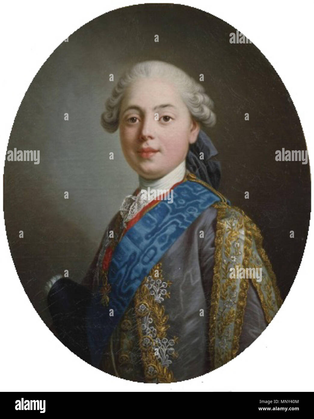 Francese: Luigi XVIII, alors Comte de Provence (1755-1824) il Conte d'Artois nel 1773 (futuro Carlo X di Francia) 1771. 1224 Van Loo, Louis-Michel - il conte d'Artois, più tardi Carlo X di Francia Foto Stock