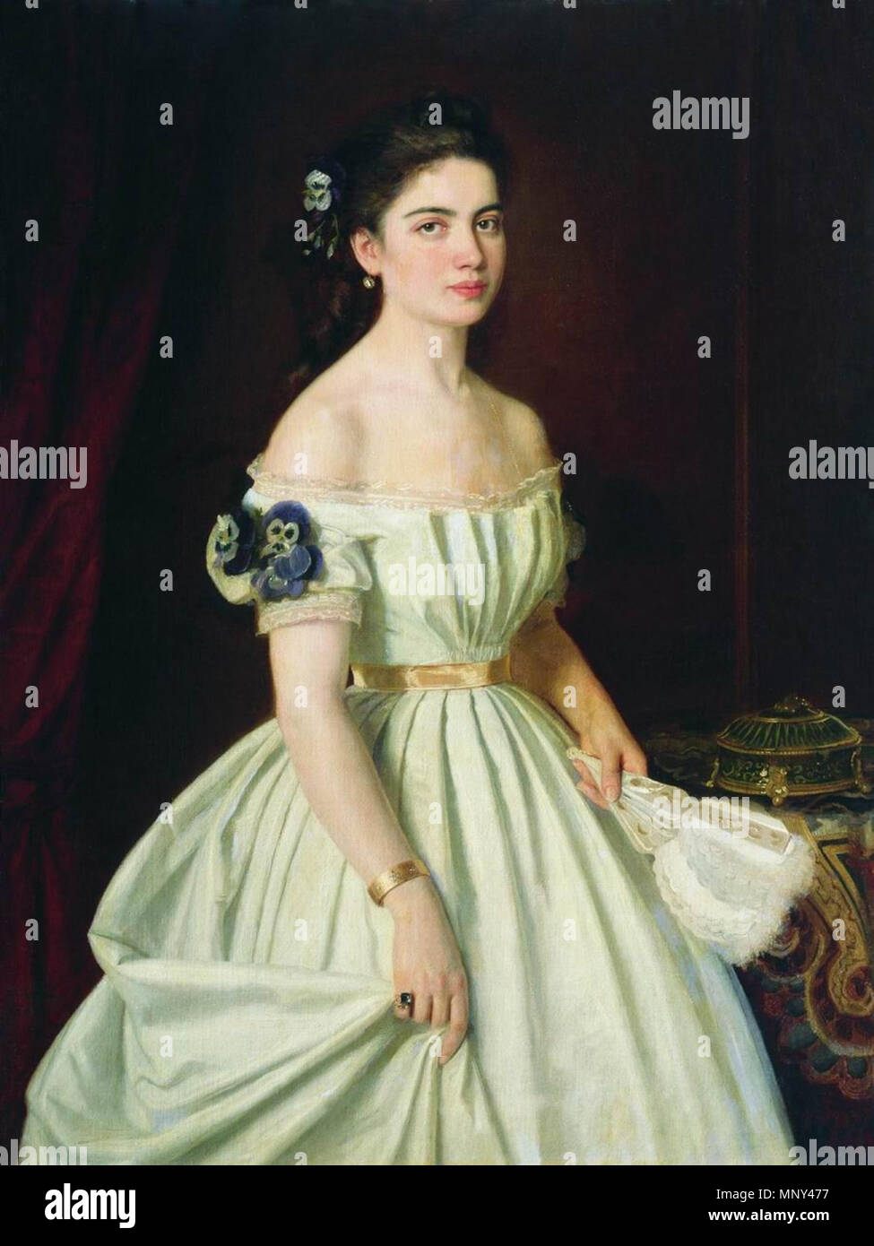 Q25565382 . Русский: Екатерина Алексеевна Васильчикова (1825-1888), дочь Алексея Васильевича Васильчикова (1772-1854), была замужем за В. А. Черкасским (1824-1878). . 1867. 1225 Vasilchikova da Ivan Kramskoi Foto Stock