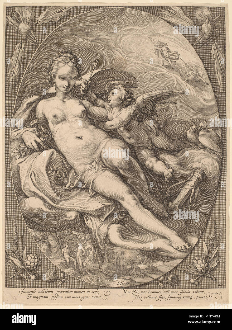 Jan Pietersz Saenredam, dopo Hendrik Goltzius (Olandese, 1565 - 1607 ), Venere e Amore, 1596, incisioni su carta vergata, dono di Ruth Cole Kainen . Inglese: Venere e Amor, incisione di Jan Saenredam dopo Hendrick Goltzius, 1596 Русский: "Венера, сопровождаемая Эросом" / Venus frequentato da Eros. Гравюра Яна Санредама по рисунку Хендрика Гольциуса. 1596. Jan Saenredam (1565-1607) nomi alternativi Jan Pietersz. Saenredam, Jan Sanredam, Jan Pietersz. Sanredam, Jan Zaenredam, Jan Pietersz. Descrizione Zaenredam incisore olandese, disegnatore e cartografo Data di nascita e morte 1565 6 Apri Foto Stock