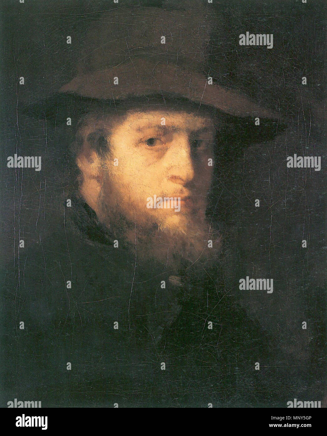 Deutsch: Der Maler Victor Müller inglese: il pittore Victor Müller 1870. 1233 Victor Mueller Wilhelm Leibl Foto Stock