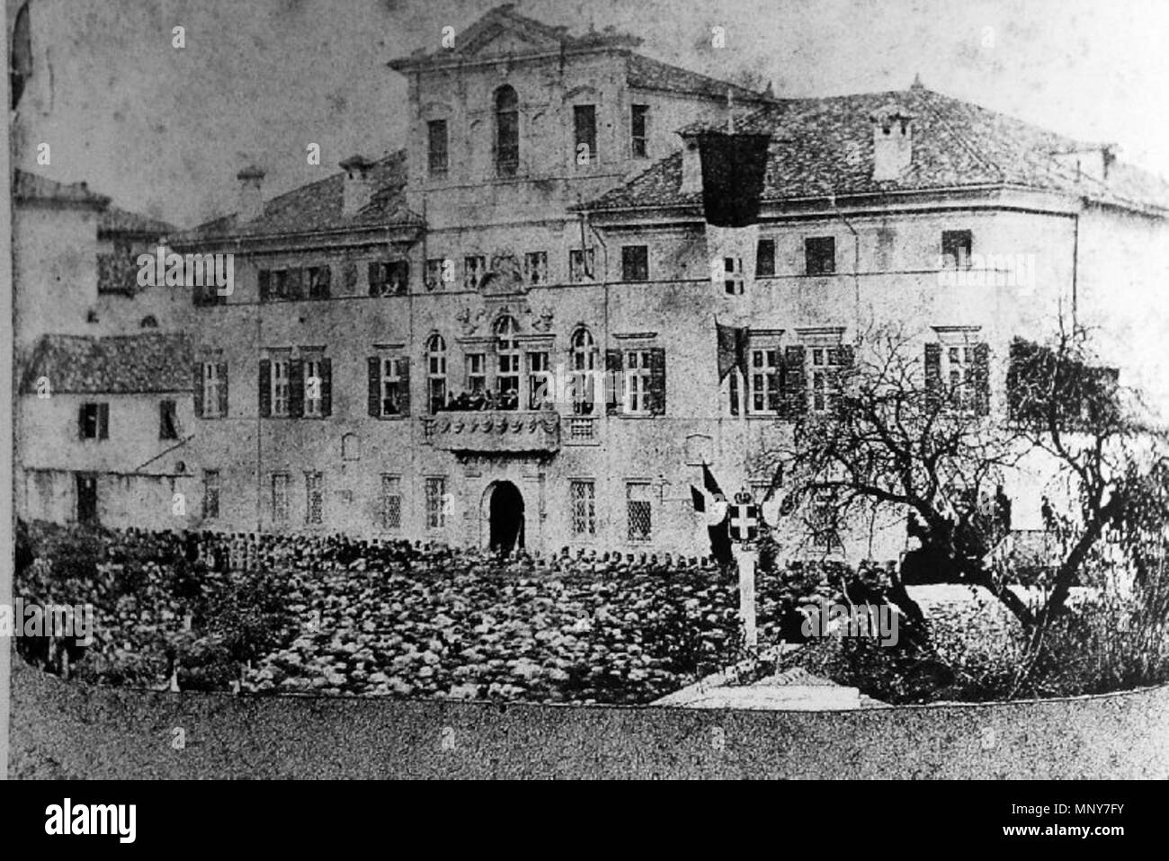 . Vittorio Emanuele II a Palazzo Belgrado . Il 14 novembre 1866. Unknown 1243 Vittorio Emanuele II a Palazzo Belgrado Foto Stock