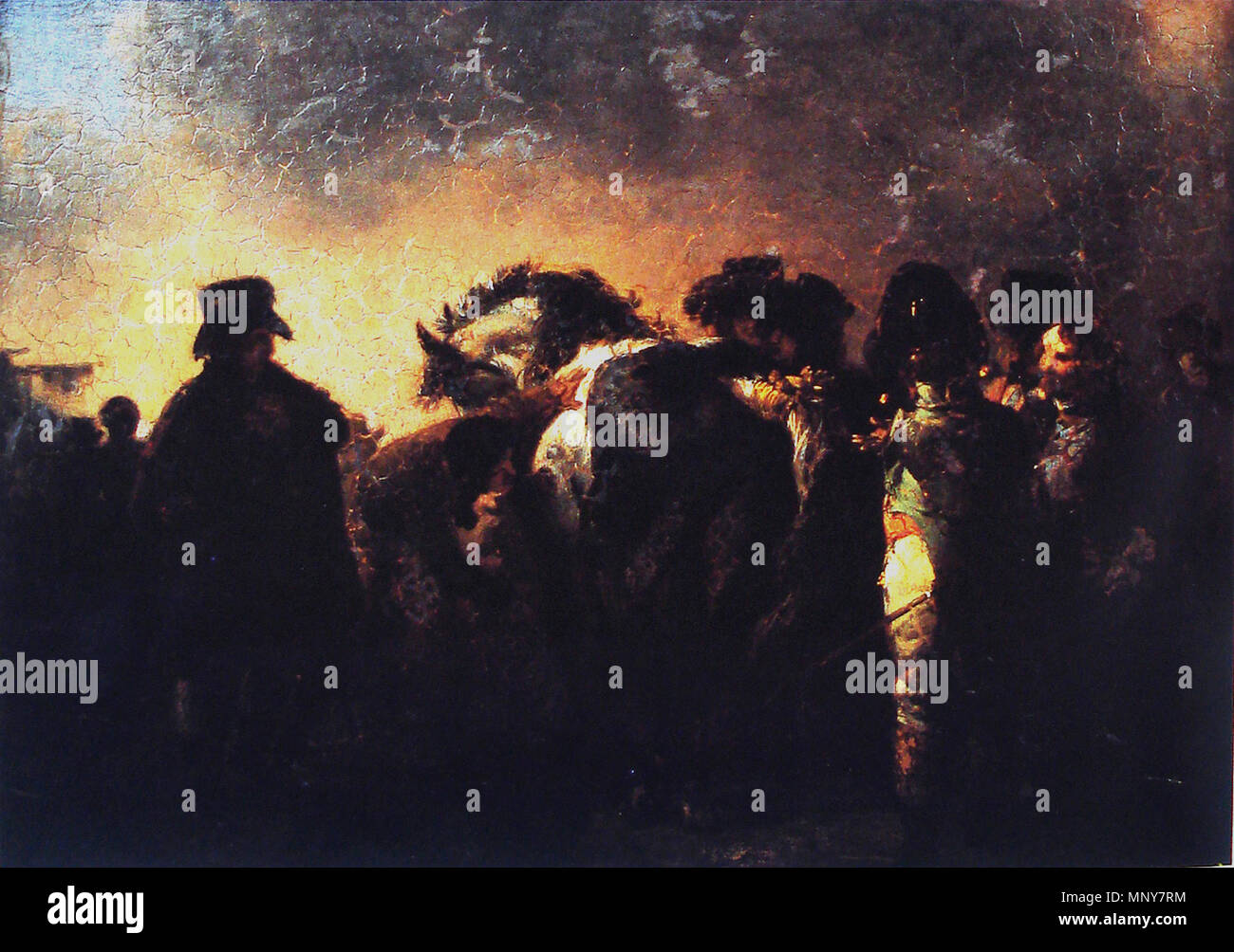 . Tropeiros negociando um cavalo, óleo sobre madera . início do século XIX. Taunay Nicolas-Antoine (1755-1830) nomi alternativi Nicolas Antoine Taunay, Nicoals Antoine Tonay, Nicolas Antoine Tonnay, Nicoals Antoine Tounay Descrizione pittore francese e il maestro della data di nascita e morte 10 febbraio 1755 (battezzato) 20 marzo 1830 Luogo di nascita e morte Parigi Parigi sede di lavoro Parigi, Svizzera (1784), Roma (1784-1787), Rio de Janeiro (1816-1824) Autorità di controllo : Q3339947 VIAF: 51959238 ISNI: 0000 0000 6658 2323 ULAN: 500019829 LCCN: N99009886 WGA: TAUNAY, Nicolas Antoine WorldCat Foto Stock