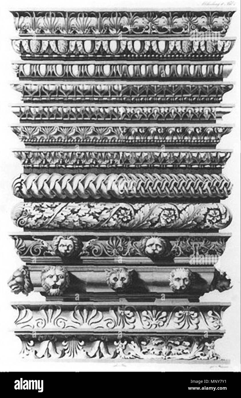 . Illustrazione da 'Vorbilder für Fabrikanten und Handwerker' (modelli per costruttori e handicraftsmen), edito da Christian Wilhelm Peter Beuth e Karl Friedrich Schinkel. 1821. Karl Friedrich Schinkel (1781-1841) nomi alternativi Carl Friedrich Schinkel; K. F. Schinkel; Karl Friedrich Schinkel; Karl p. Schinkel; C. F. Schinkel Descrizione dell'architetto tedesco e pittore Data di nascita e morte 13 marzo 1781 9 ottobre 1841 Luogo di nascita e morte Neuruppin autorità di Berlino controllo : Q151759 VIAF: 17298593 ISNI: 0000 0001 0855 5834 ULAN: 500028174 LCCN: N81068088 NLA: 35480385 Foto Stock