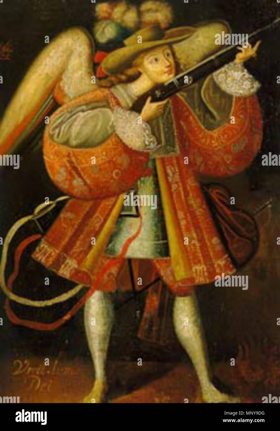 Arcangelo Uriel del XVIII secolo. 1252 Warriorangel Foto Stock