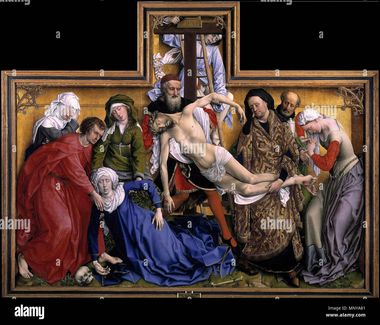 La deposizione di circa 1435. 1256 Weyden deposizione Foto Stock