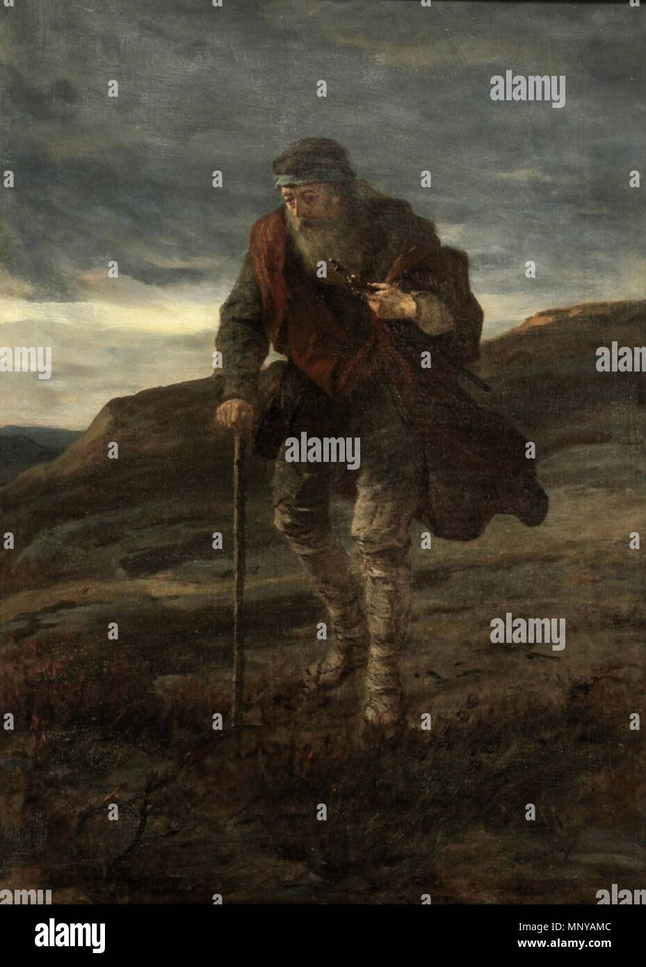 . Deutsch: "Berg ab" (laut Bezeichnung auf altem Etikett); Öl auf Leinwand, 93 x 67 cm . dal 1899. Wilhelm Amberg (1822-1899) nomi alternativi Wilhelm Agosto Lebrecht Amberg Descrizione pittore tedesco Data di nascita e morte 25 Febbraio 1822 8 settembre 1899 Luogo di nascita e morte Berlin Berlino sede di lavoro Berlino e Parigi (1844 - 1845); Italia (1845 - 1847) Autorità di controllo : Q317963 VIAF: 62332105 ISNI: 0000 0000 6678 1429 ULAN: 500015322 LCCN: no2001059089 GND: 117660310 WorldCat 1258 Wilhelm Amberg Berg ab Foto Stock