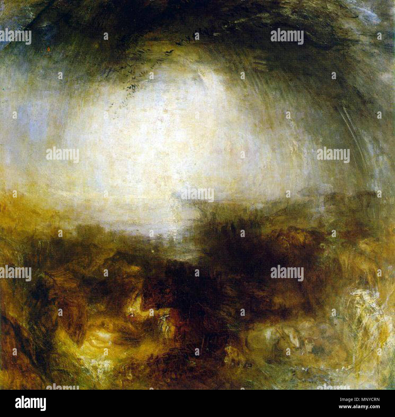 Ombra e tenebre . Ombra e tenebre - la sera del diluvio . mostrava 1843. 1268 William Turner - Ombra e tenebre - la sera del diluvio Foto Stock