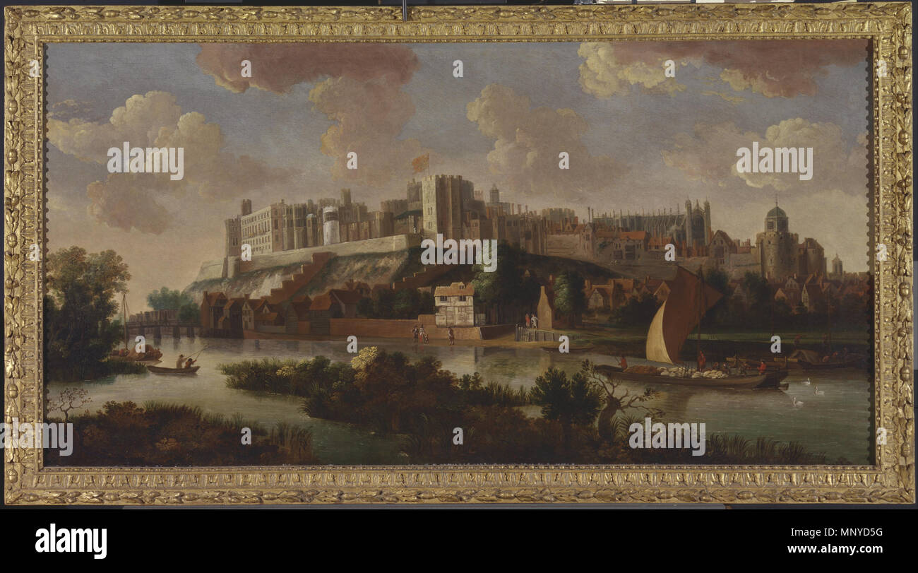 Il Castello di Windsor e visto dal Tamigi circa 1700. 1269 Il Castello di Windsor e visto dal Tamigi - Google Art Project Foto Stock