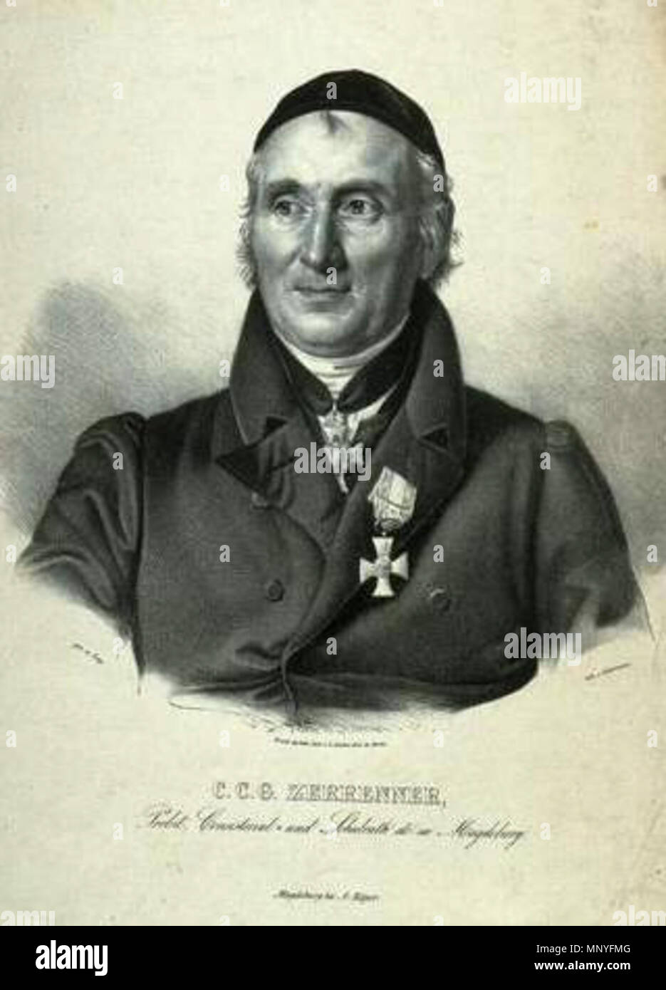 . Ritratto di Carl Christoph Gottlieb Zerrenner (1780 - 1851), insegnante di tedesco . 1. Hälfte des 19. Jahrhunderts. Oldermann 1282 Zerrenner2 Foto Stock