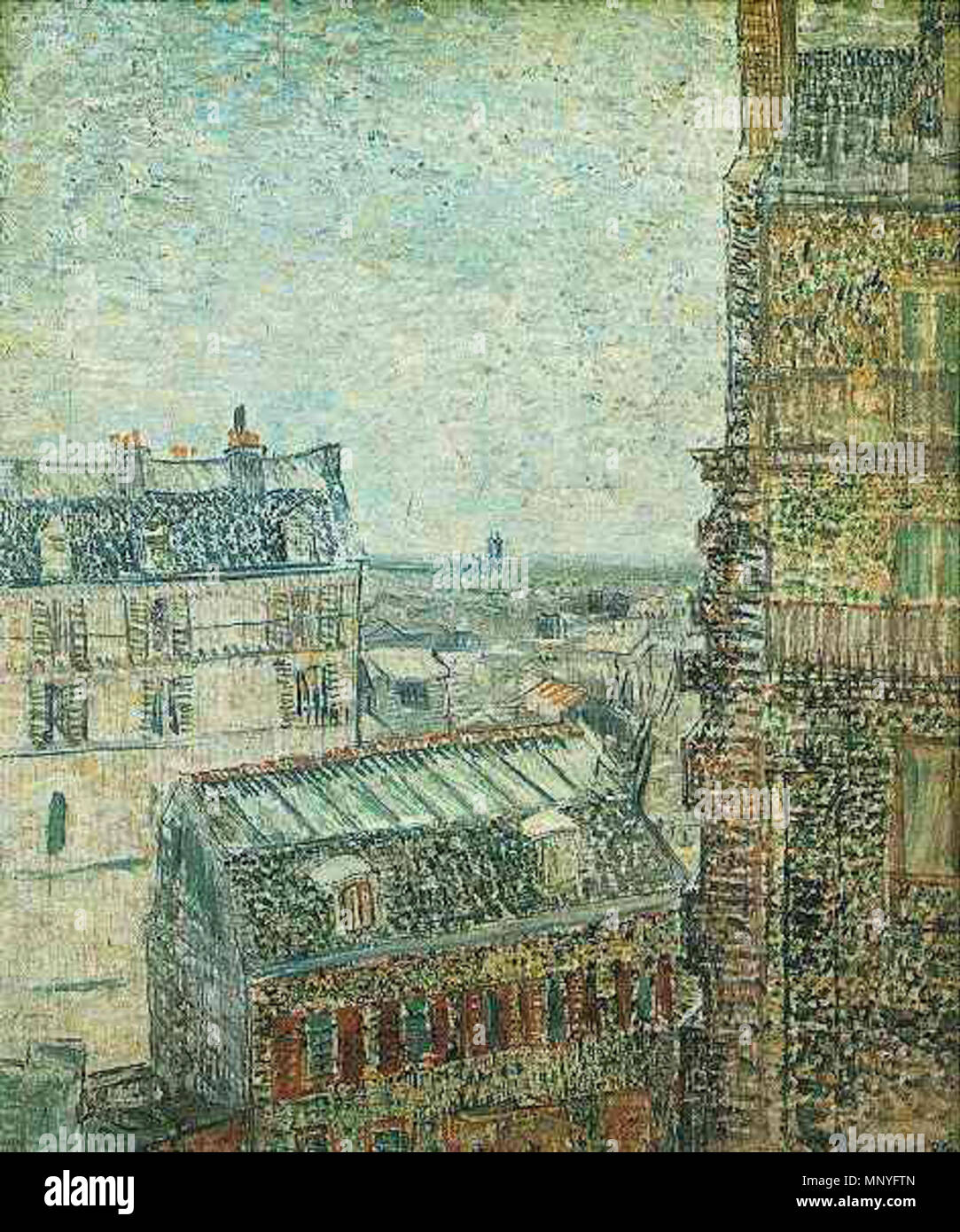 Vista di Parigi dalla Vincent's Camera in Rue Lepic . Vista di Parigi dalla Vincent's Camera in Rue Lepic . 1887. 1283 Zicht op Parijs vanuit Vincents kamer in de rue Lepic Foto Stock