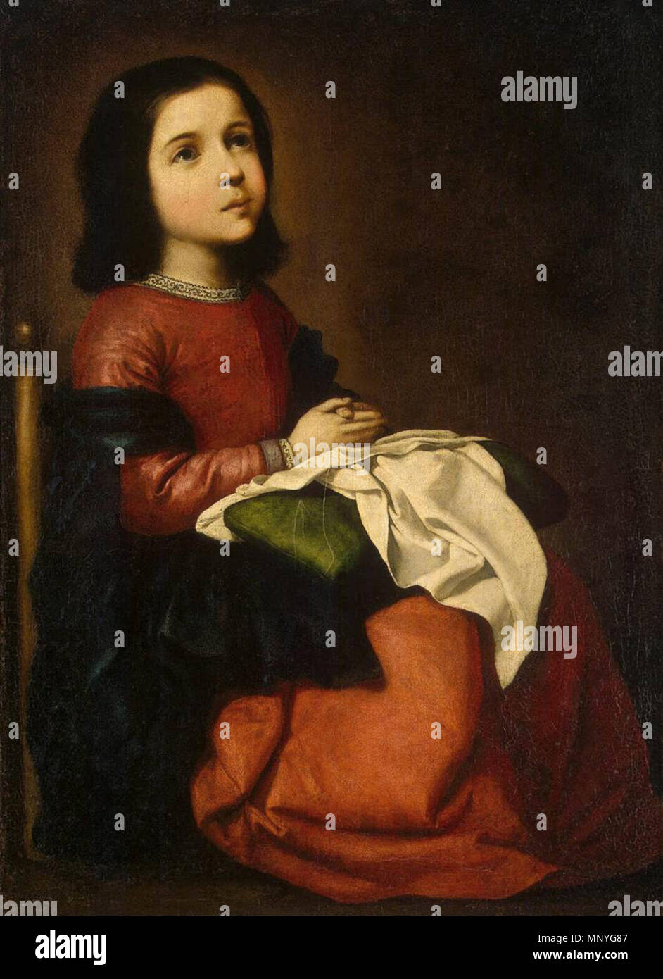 1285 Francisco de Zurbarán - Infanzia della Vergine - WGA26081 Foto Stock