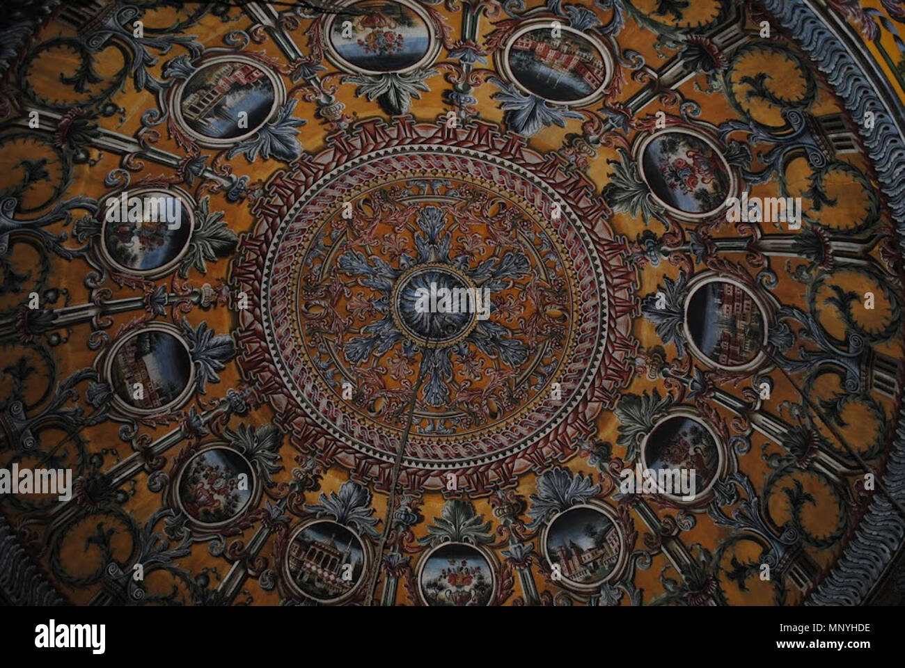 1291 Šarena Džamija vnatrešnost 01 Foto Stock