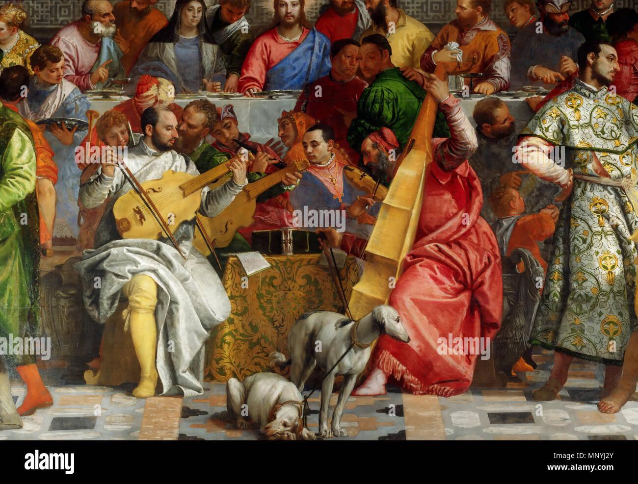 Öèôðîâàÿ ðåïðîäóêöèÿ íàõîäèòñÿ â èíòåðíåò-ìóçåå Gallerix.ru le nozze di Cana (dettaglio) 1563. 959 Paolo Veronese - Le nozze di Cana (dettaglio) - WGA24859 Foto Stock