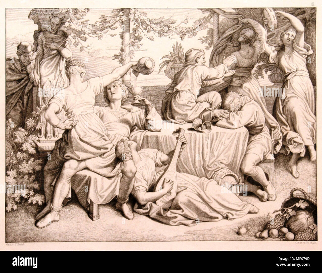 743 Joseph von Führich - z cyklu Marnotratný syn Foto Stock