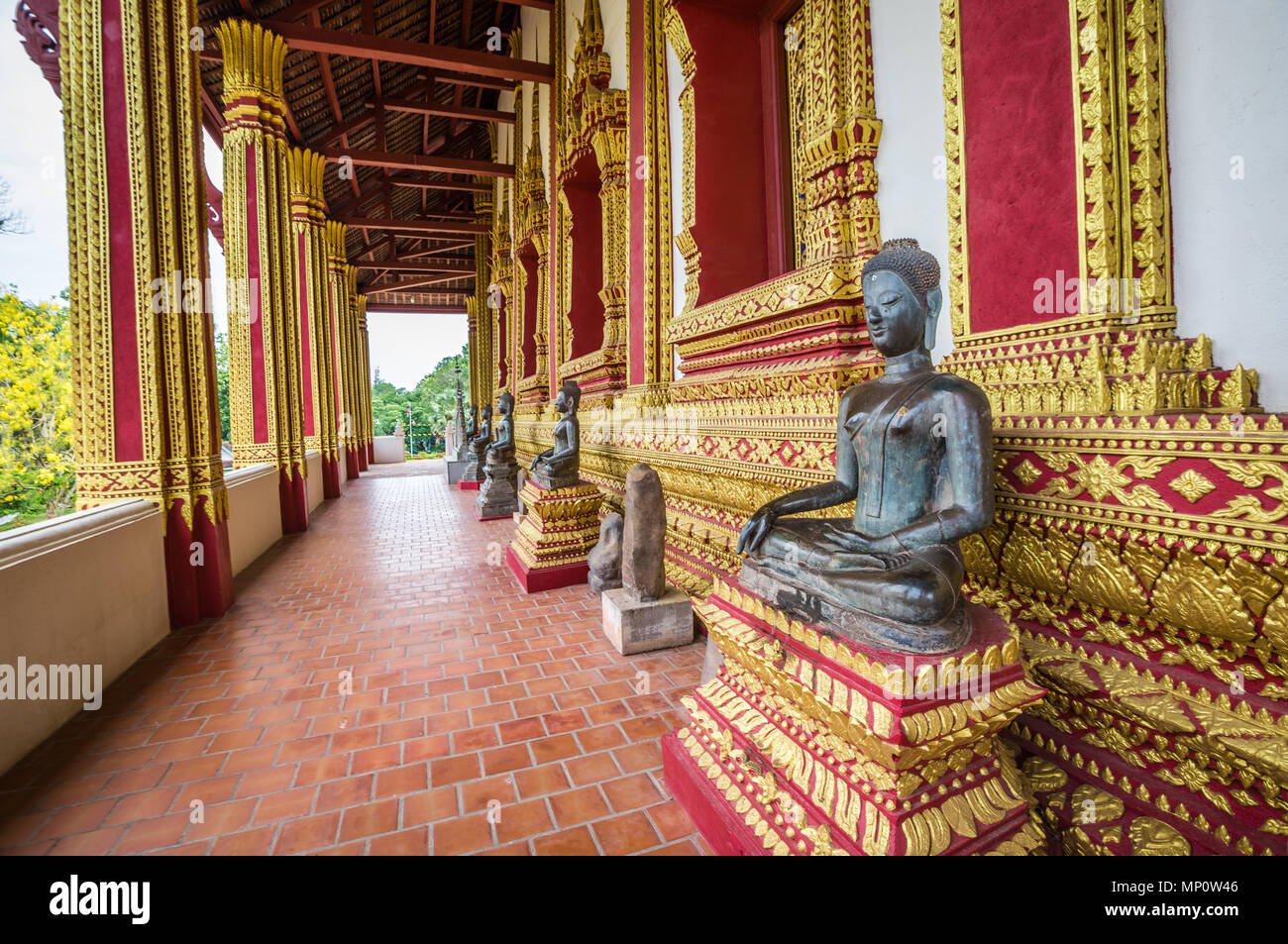 Il Wat Phra Kaew tempio di Vientiane Foto Stock