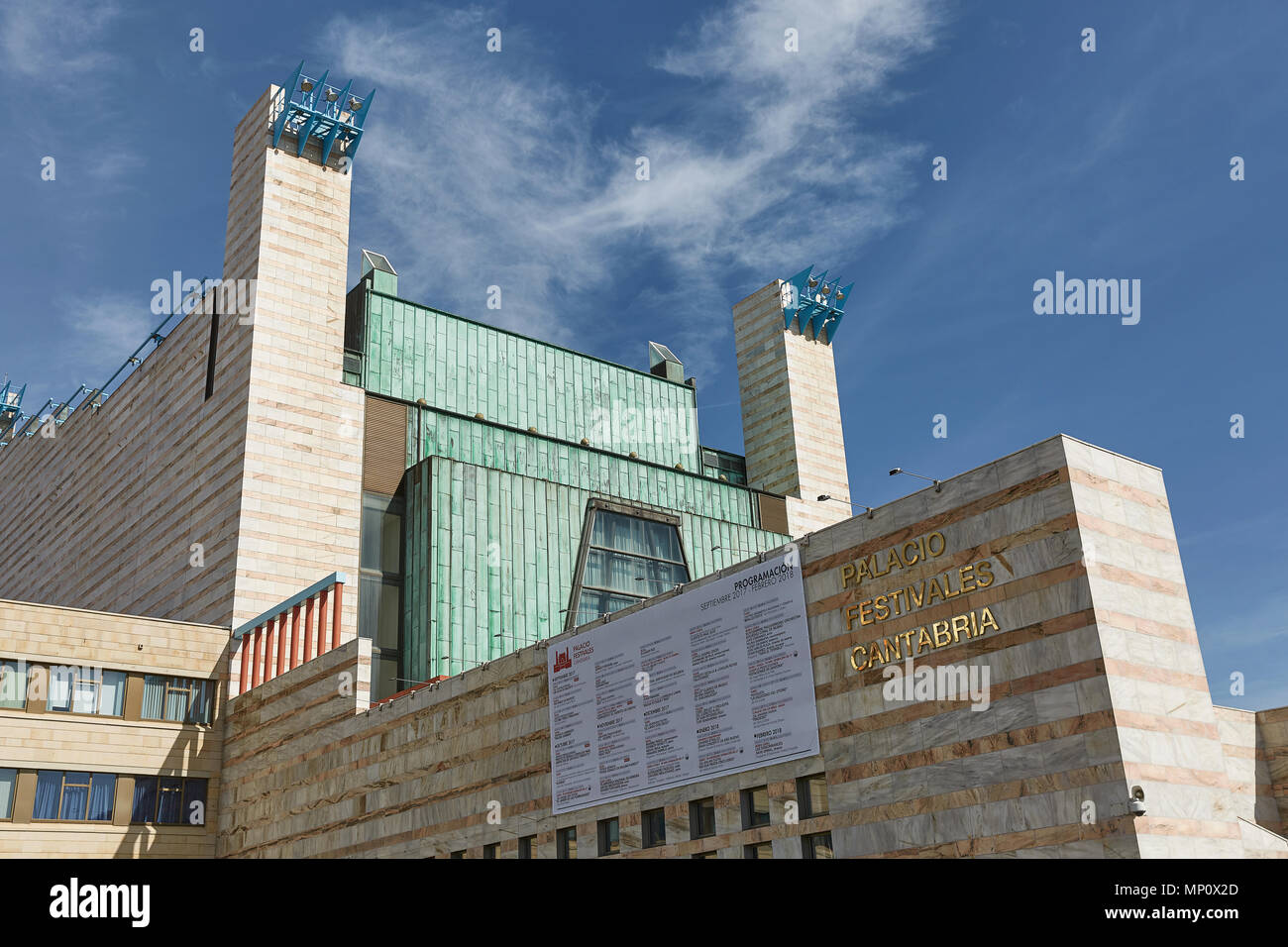 SANTANDER, Spagna - 29 settembre 2017: Palazzo dei Festival o Palacio de Festivales de Cantabria nella città di Santander, Cantabria regione della Spagna Foto Stock