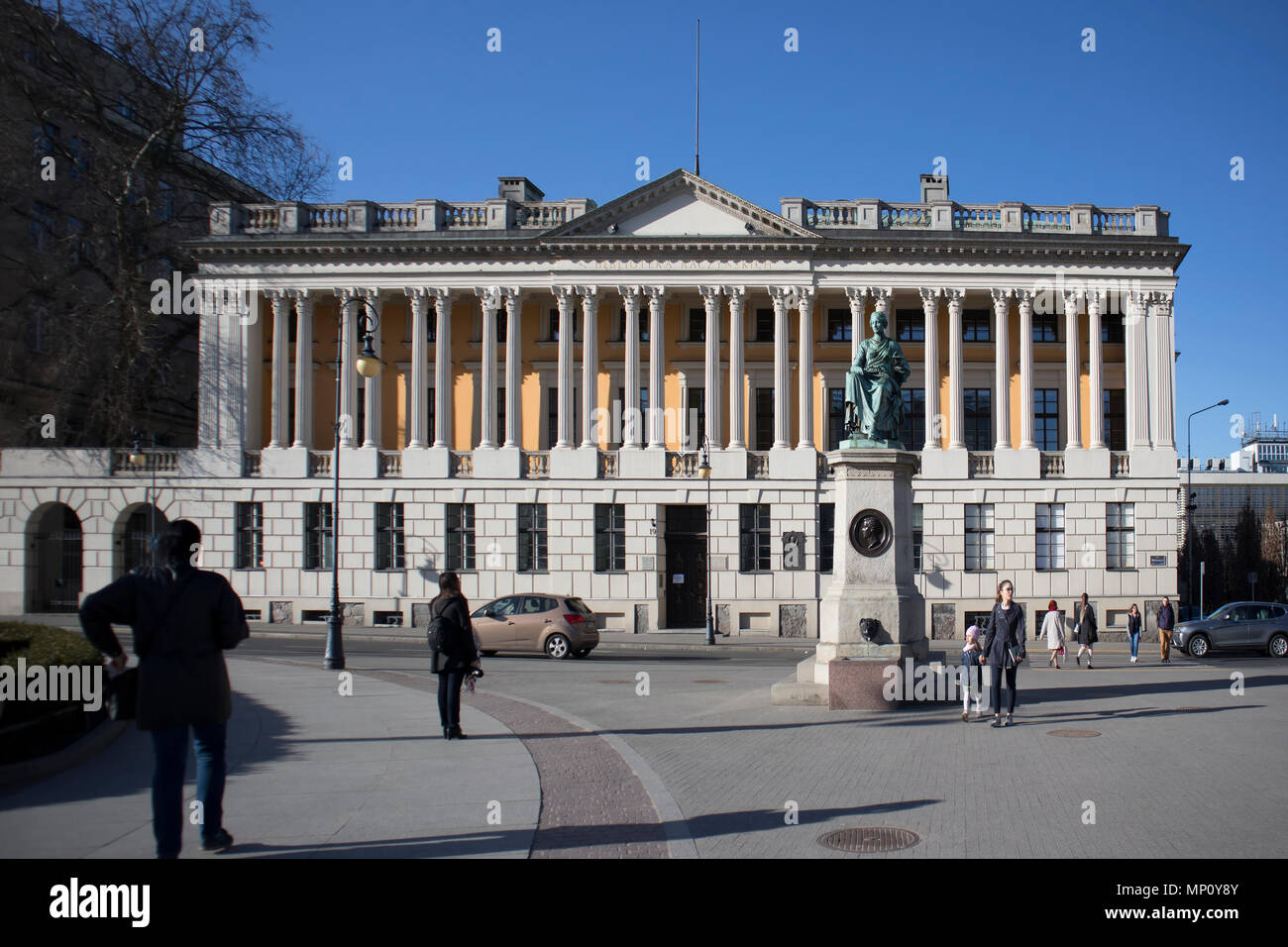 Poznan, Polonia, 30 Aprile 2018: libreria Raczynski a Poznan, in Polonia. Questo monumento è situato di fronte al Museo Nazionale Foto Stock