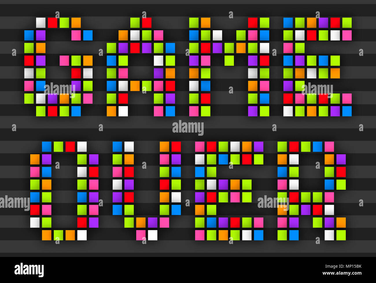 Gioco retrò su illustrazione Foto Stock