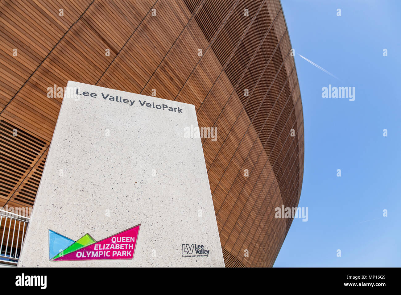Lee Vally Velopark presso la Queen Elizabeth Olympic Park a Londra Foto Stock