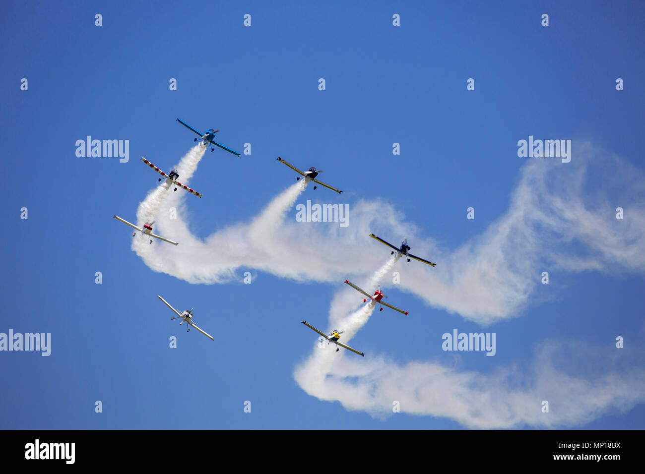 Falcon formazione di volo presso la centrale di Airshow di Texas Foto Stock