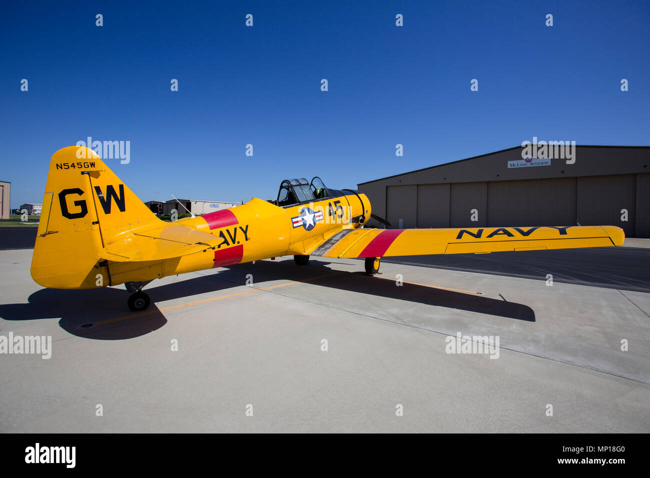 North American texano aeromobile presso la centrale di Airshow di Texas Foto Stock